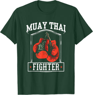 Muay Thai Fighter Hobby Boxing Martial Arts T-Shirt - T-Shirt | Forest