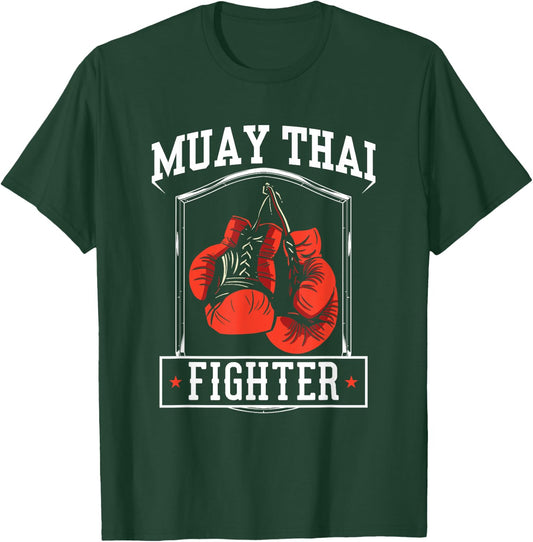 Muay Thai Fighter Hobby Boxing Martial Arts T-Shirt - T-Shirt | Forest