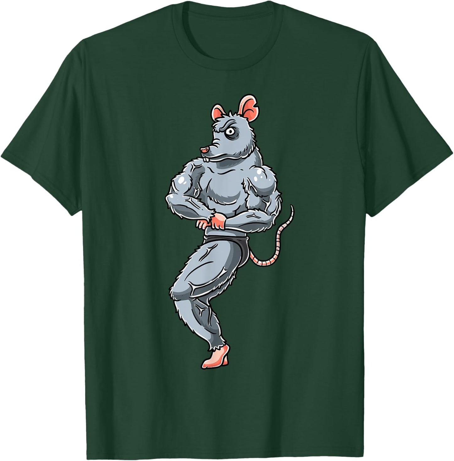 Rat Bodybuilding Fitness Gym Motivation Bodybuilder T-Shirt - T-Shirt | Forest