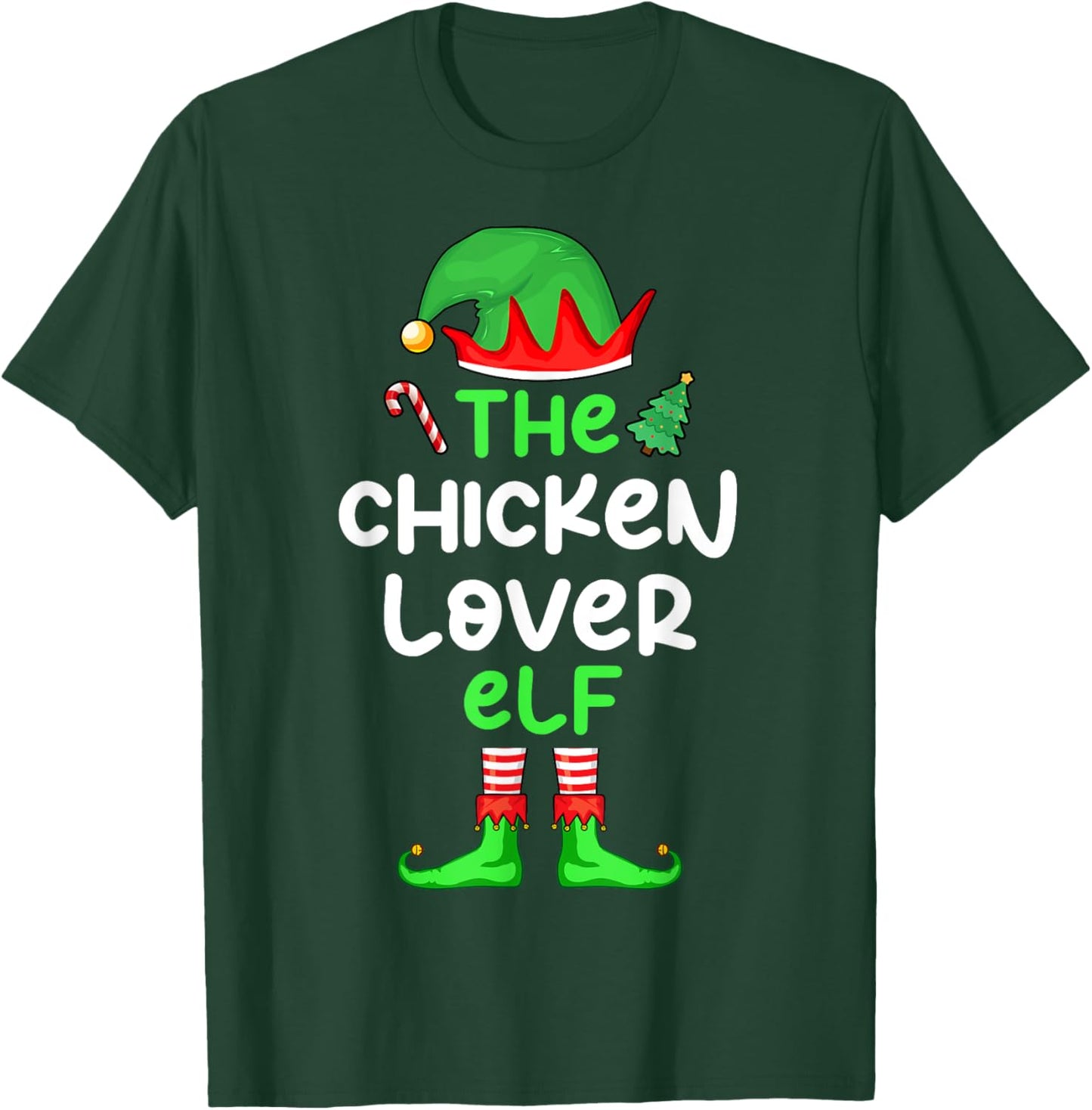 I'm The Chicken Lover Elf Christmas Matching Pajama T-Shirt - T-Shirt | Forest