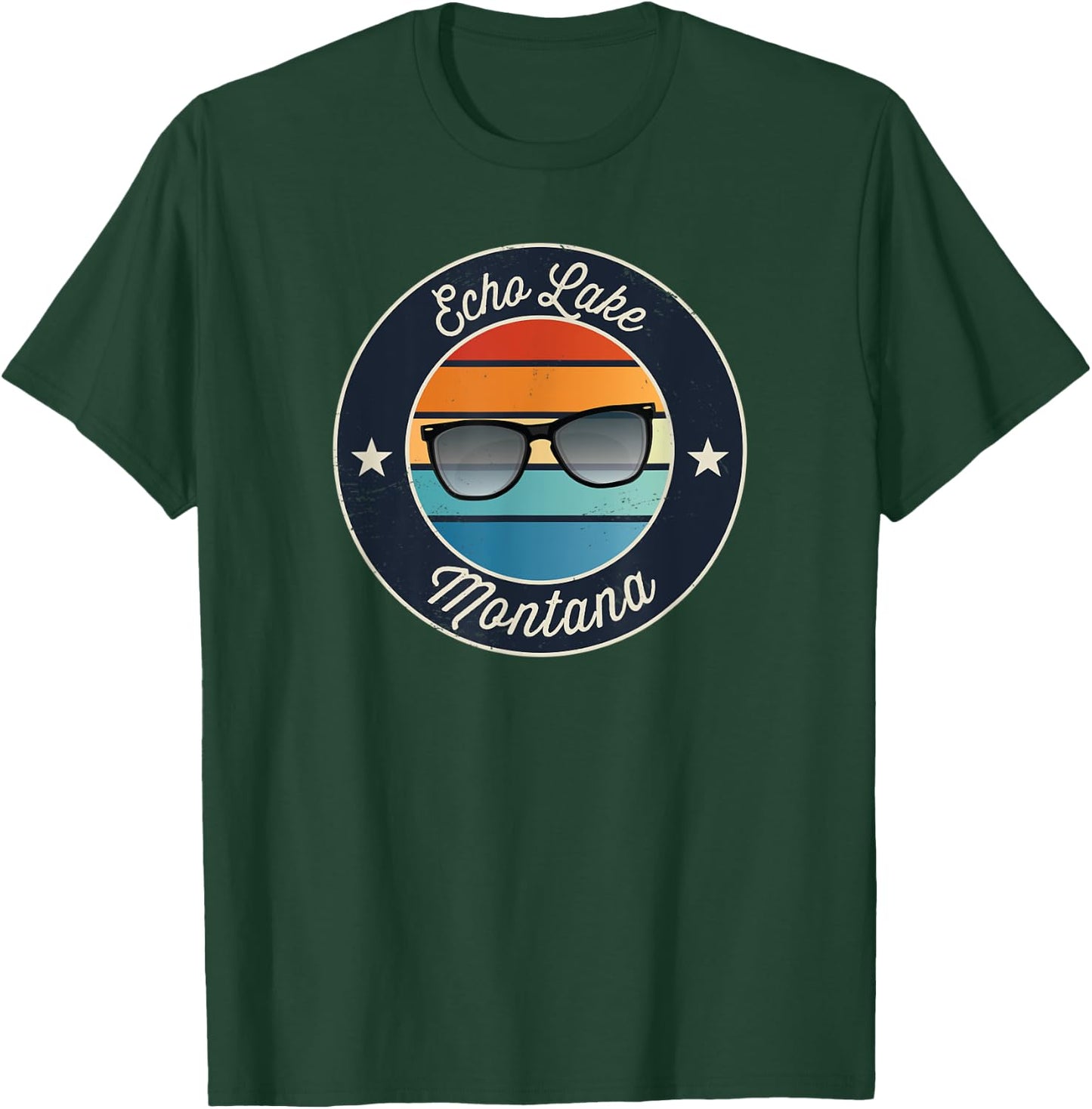 Echo Lake - Montana Souvenir T-Shirt - T-Shirt | Forest