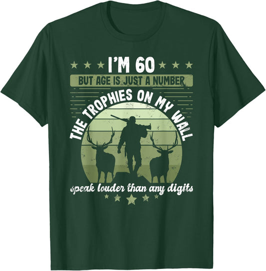 Hunter birthday 60 years old hunting 60th birthday hunter T-Shirt - T-Shirt | Forest