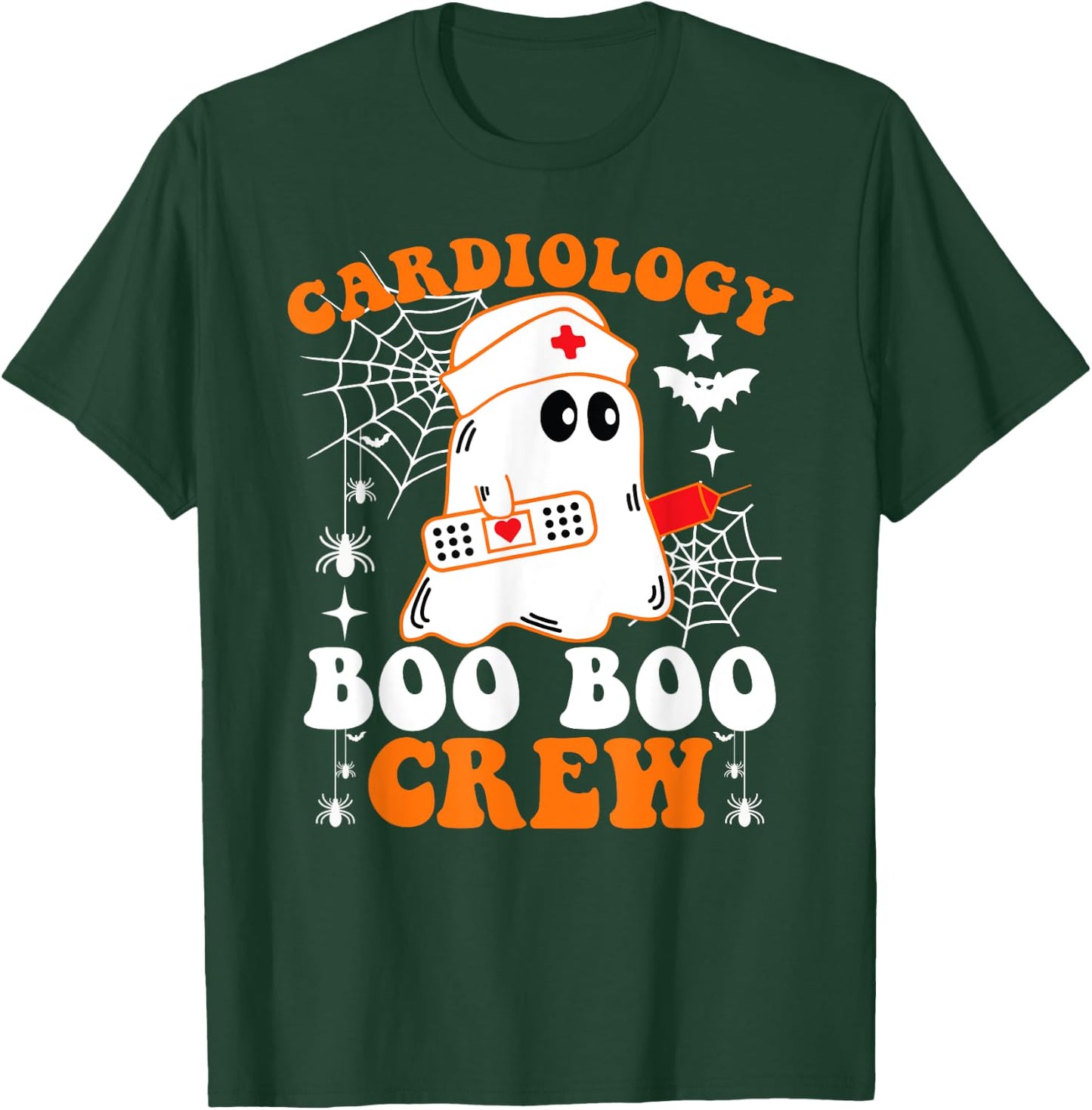 Cardiology Boo Boo Crew Shirt Funny Nurse Ghost Halloween T-Shirt - T-Shirt | Forest