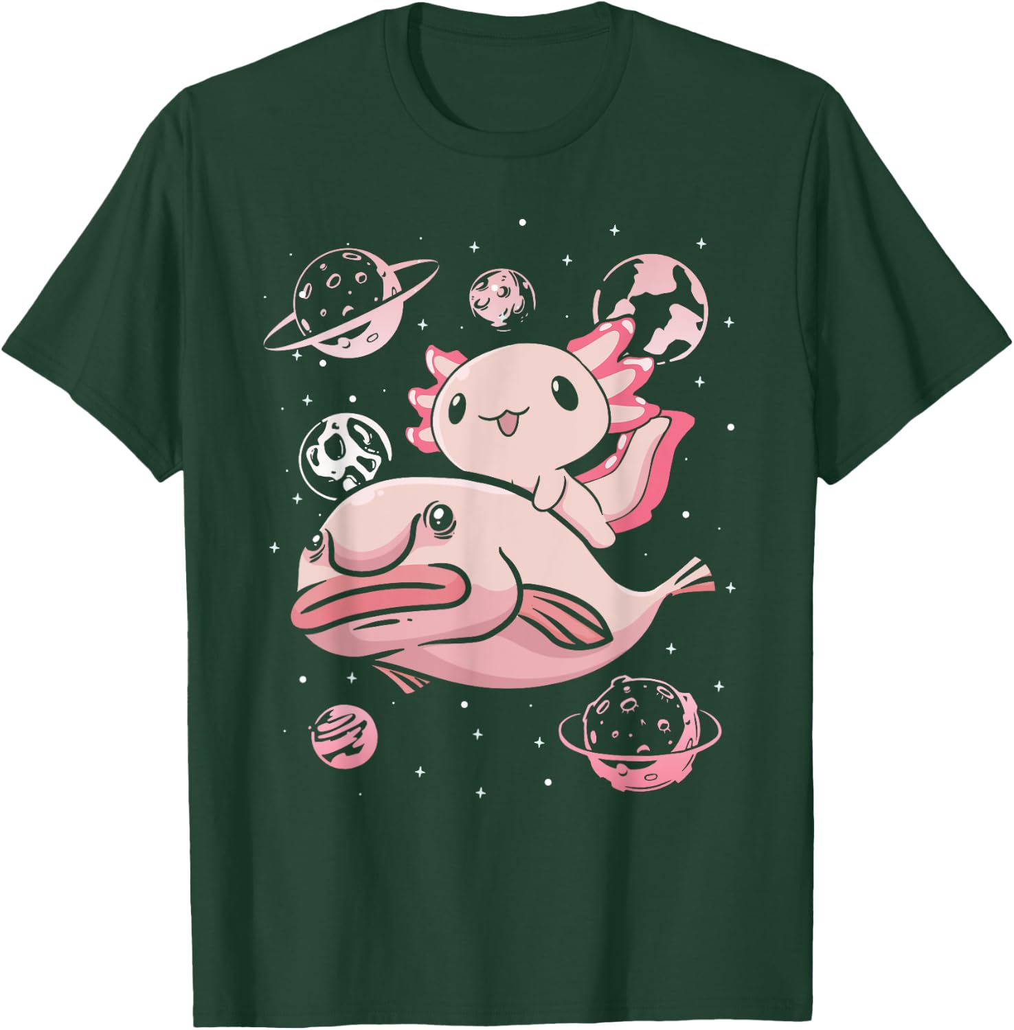 Axolotl Kawaii Blobfish T-Shirt - T-Shirt | Forest