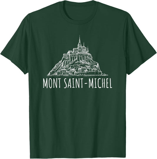 Mont Saint-Michel France Normandy Europe Vacation Souvenir T-Shirt - T-Shirt | Forest