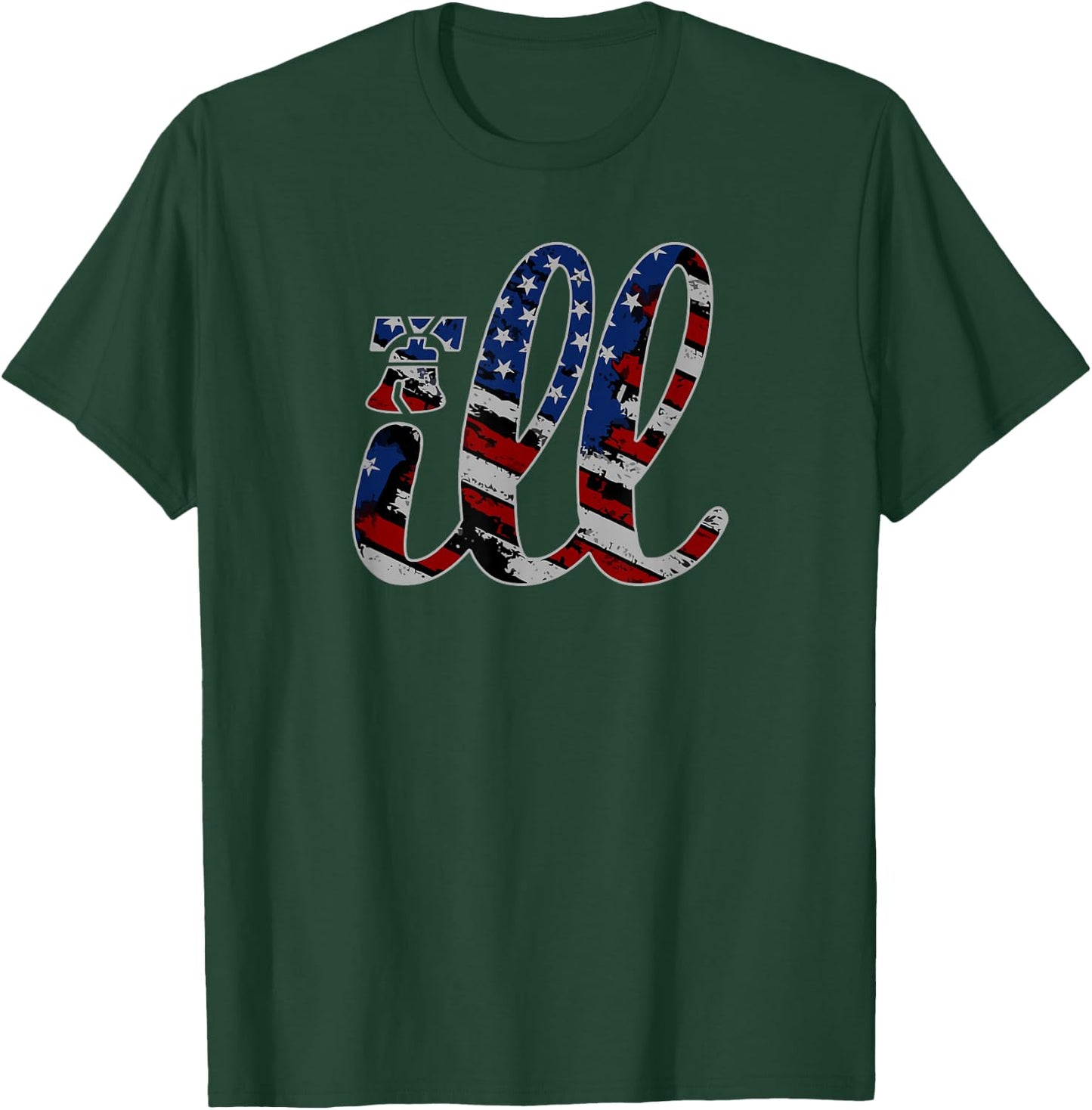 Ill Philadelphia Philly American Flag Grunge Liberty Bell T-Shirt - T-Shirt | Forest