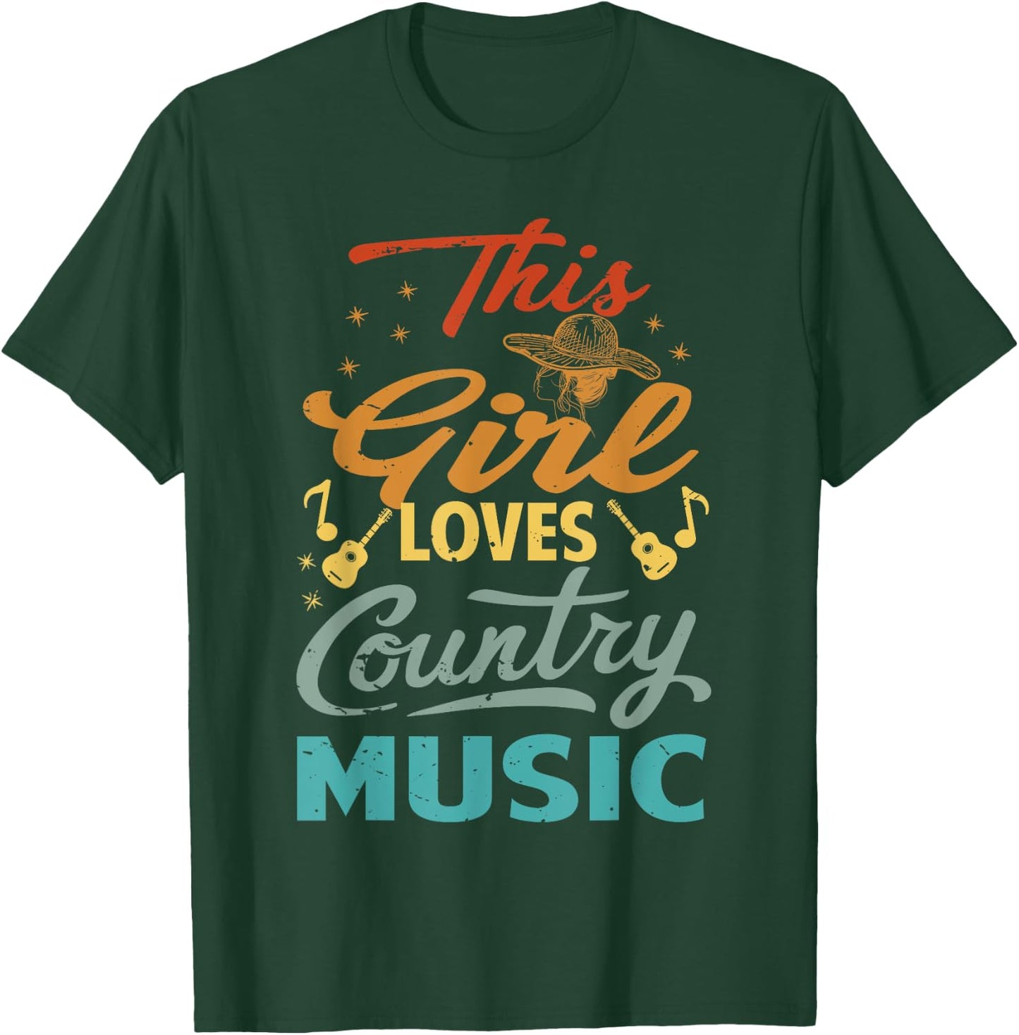 This Girl Loves Country Music T-Shirt - T-Shirt | Forest