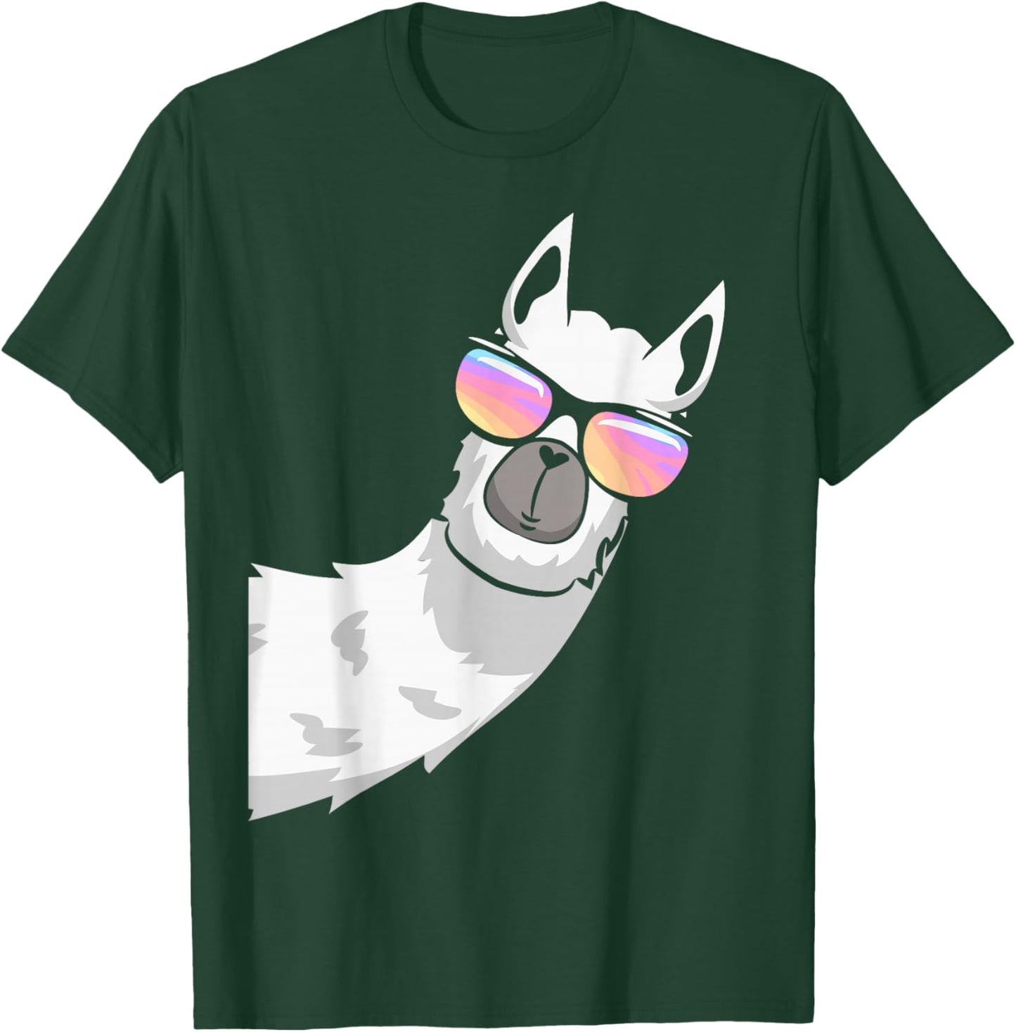 Llama With Sunglasses Kids Boys Toddler Novelty T-Shirt - T-Shirt | Forest
