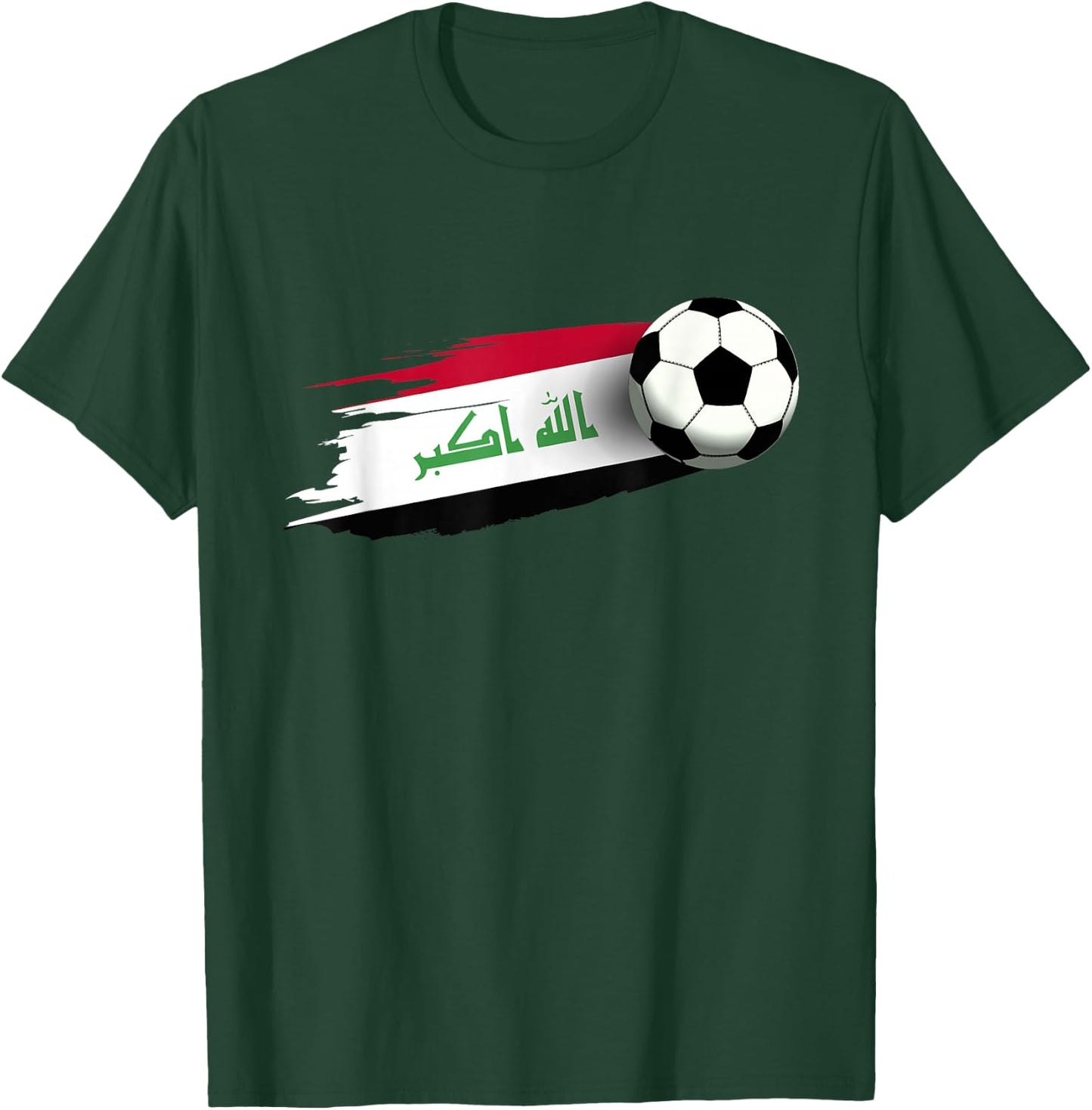 Iraq Flag Jersey Iraqi Soccer Team Iraqi T-Shirt - T-Shirt | Forest