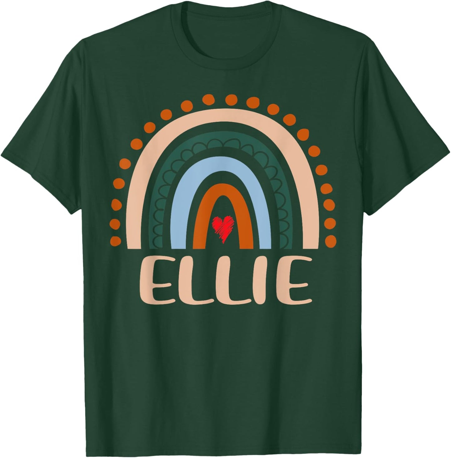 Ellie Name Personalized Funny Women Rainbow Ellie T-Shirt - T-Shirt | Forest