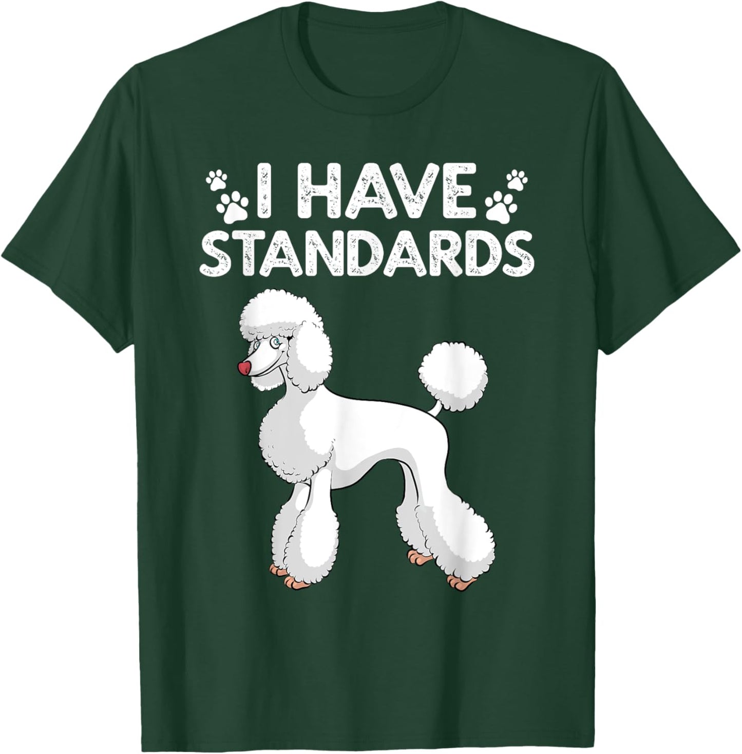 Cute Poodle Design Women Standard Poodle Dog Lovers T-Shirt - T-Shirt | Forest