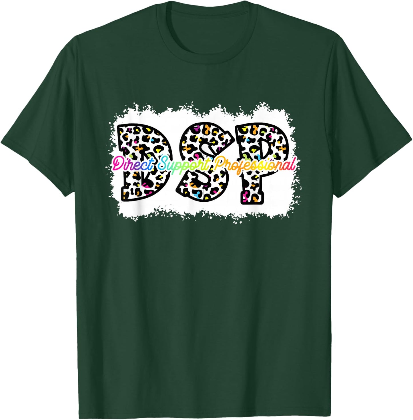DSP Life RN CNA Nurse Boho Leopard DSP Funny Shirt T-Shirt - T-Shirt | Forest