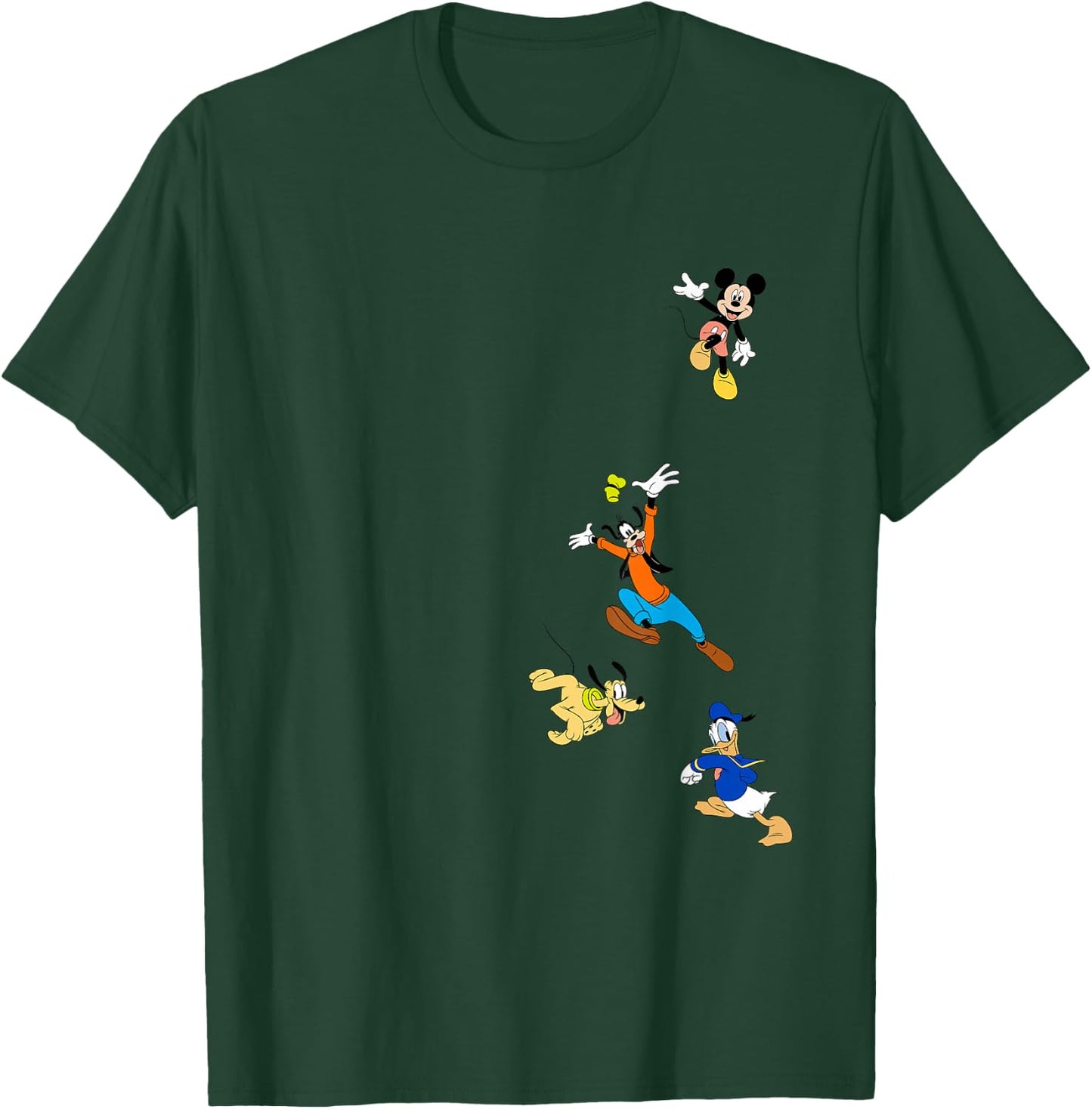 Disney Mickey and Friends Goofy Donald Falling Cartoon Icons T-Shirt - T-Shirt | Forest