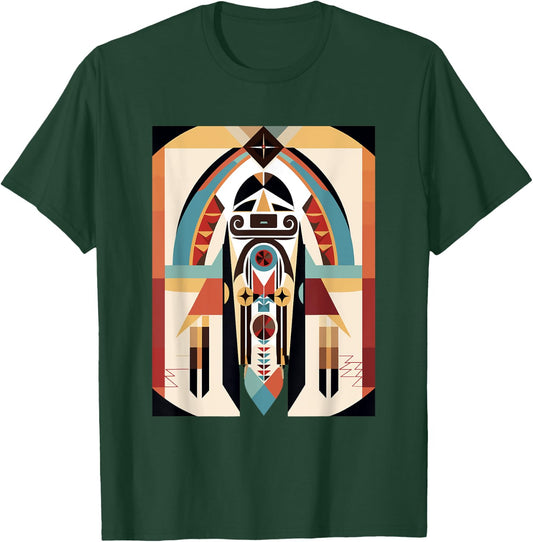 Hopi Art Design American Style Kachina T-Shirt - T-Shirt | Forest
