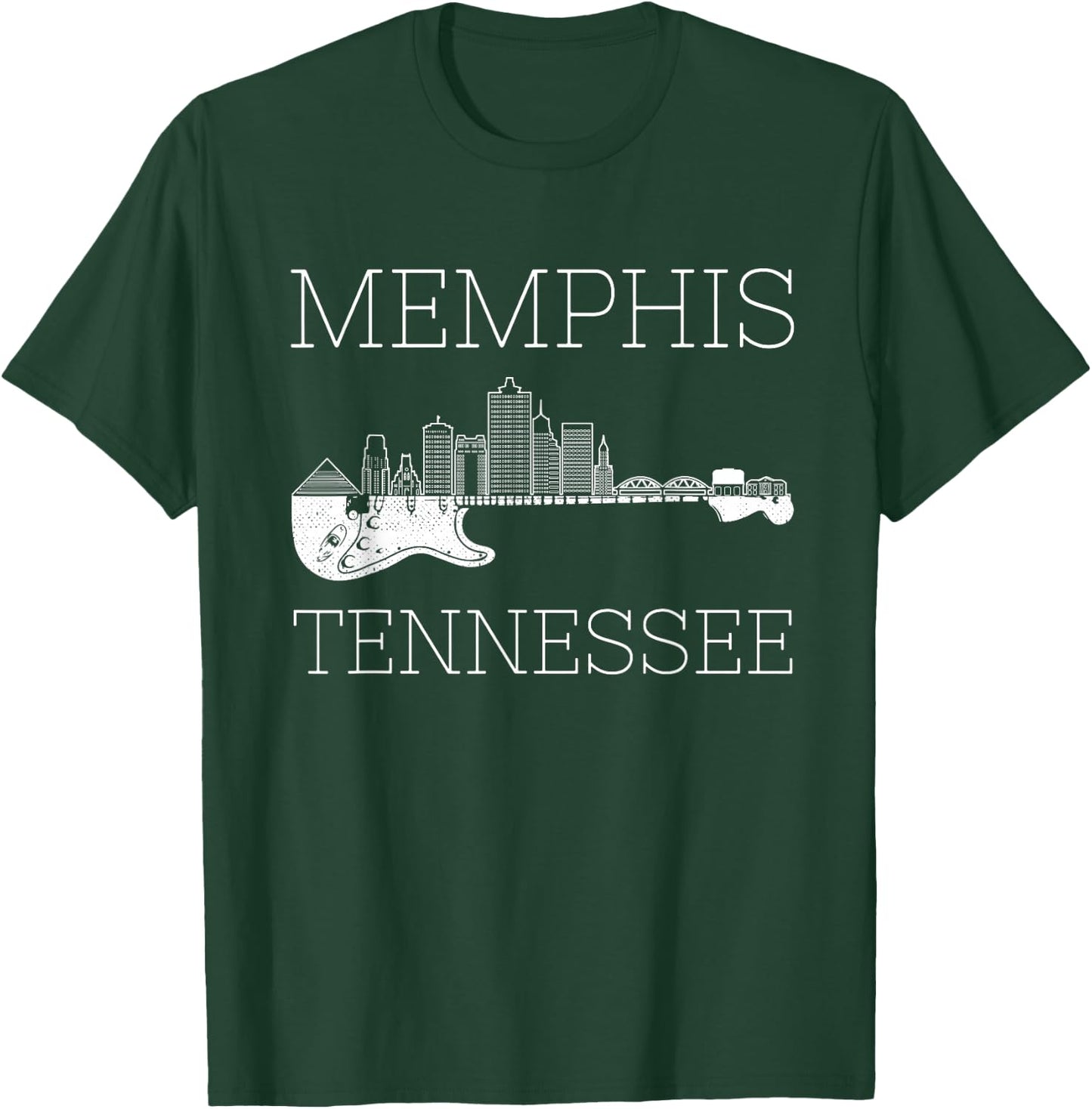 Souvenir Memphis Guitar Music Tennessee Memphis T-Shirt - T-Shirt | Forest