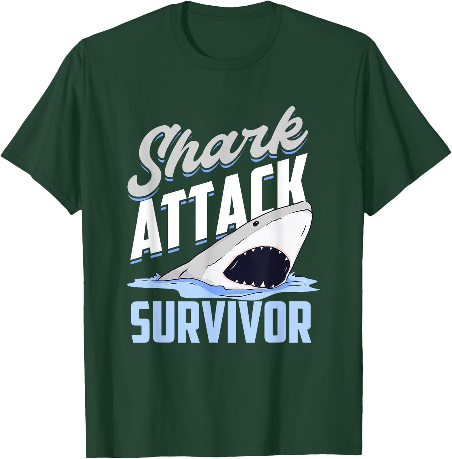 Shark Attack Survivor T-Shirt - T-Shirt | Forest