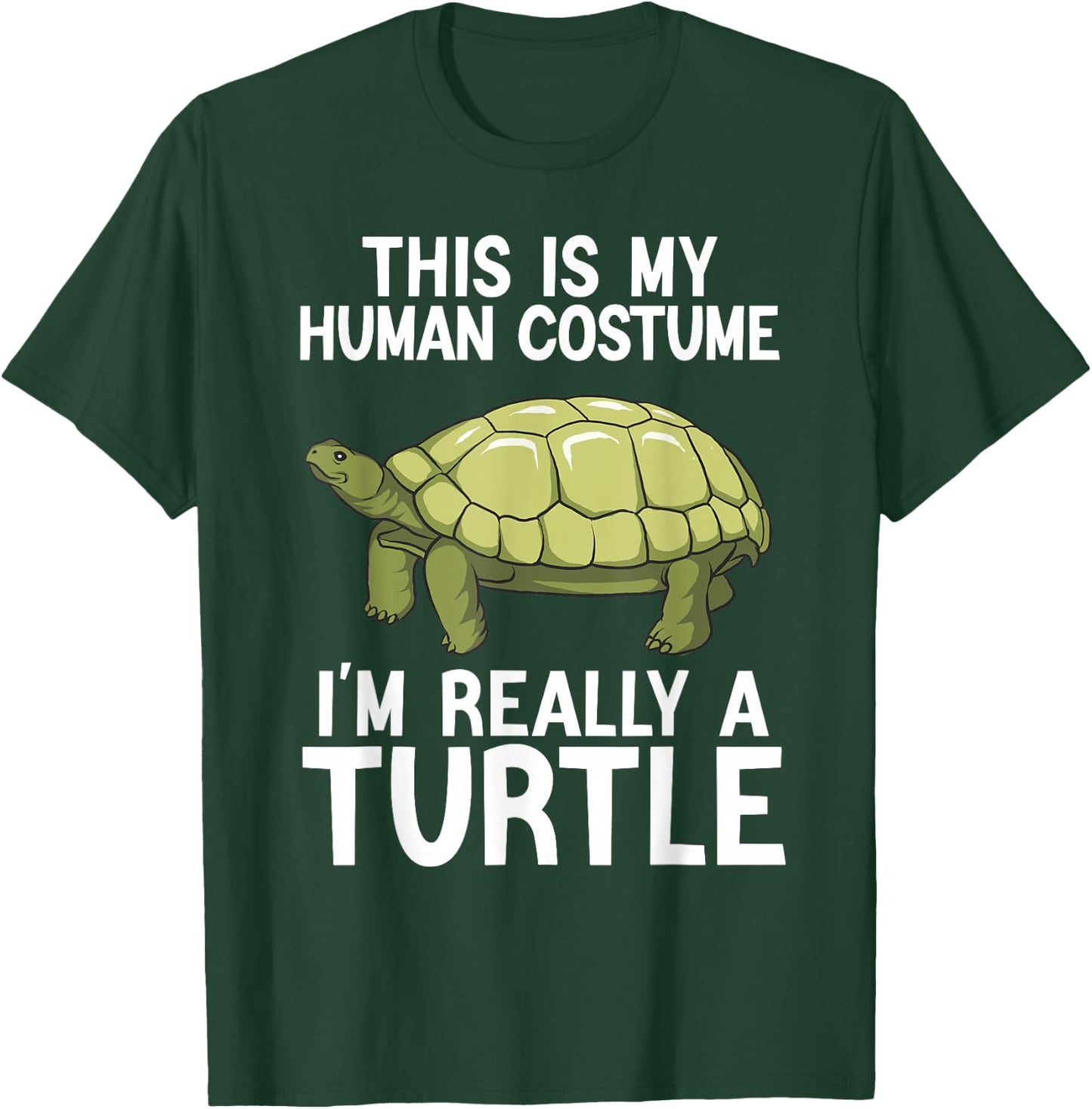 Simple Halloween Costumes Women Funny Turtle Costume T-Shirt - T-Shirt | Forest