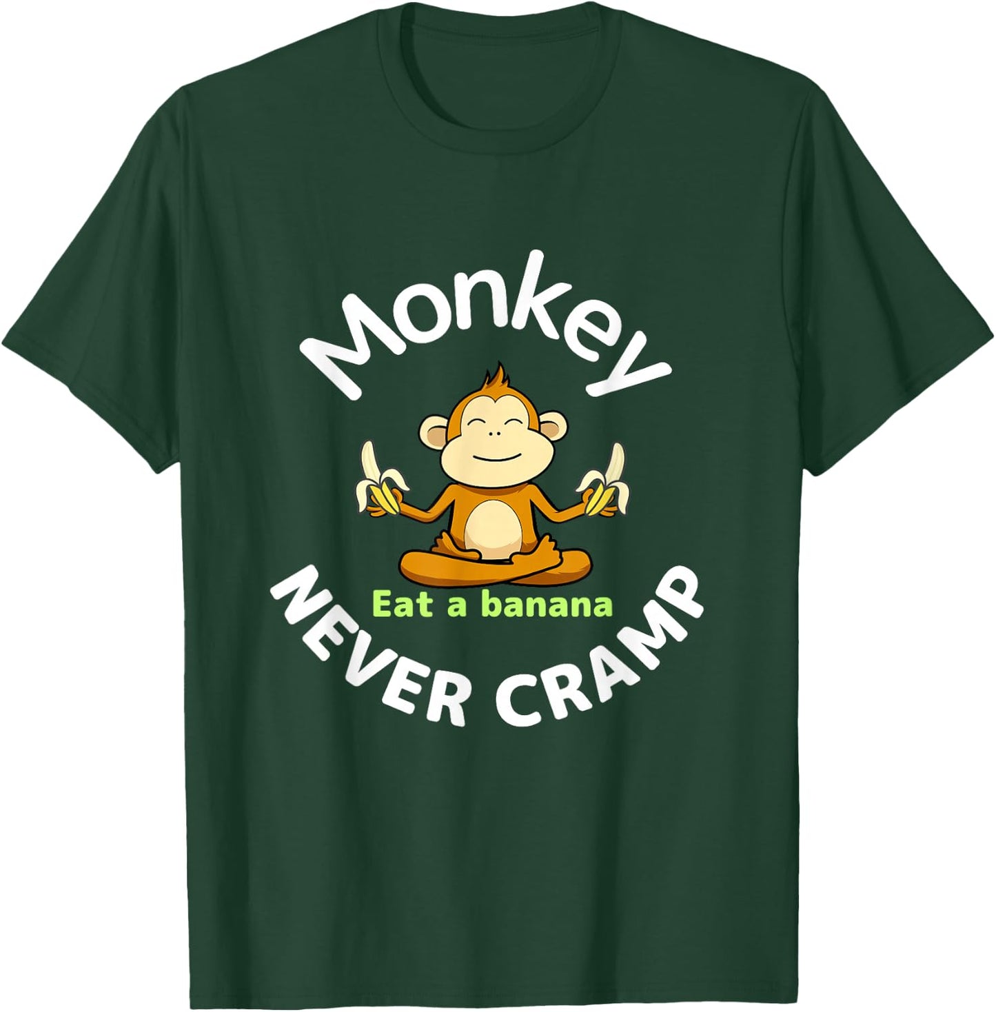 Monkey never cramp Eat a banana T-Shirt - T-Shirt | Forest