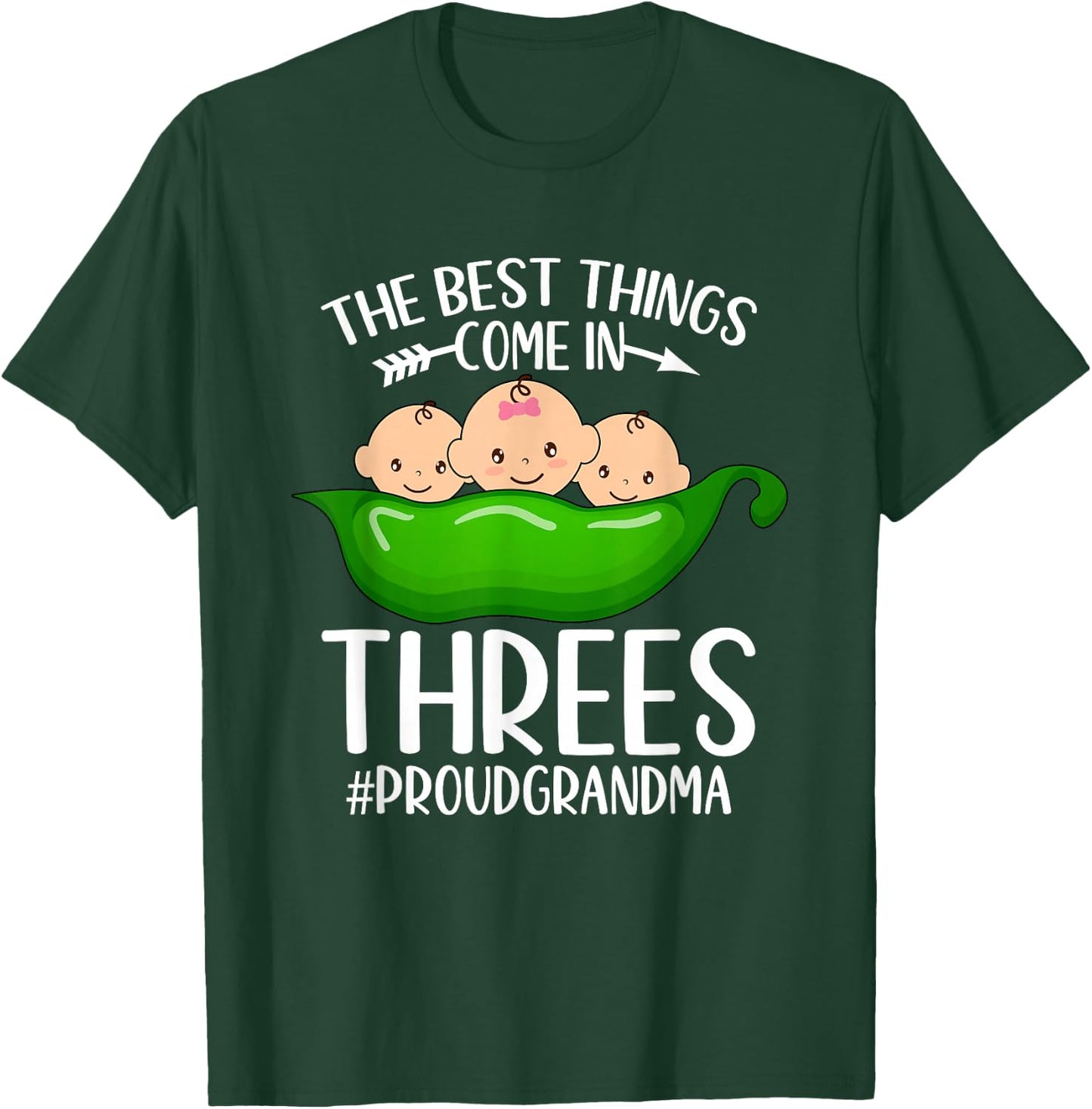 Proud Grandma of Triplets Triplet Grandma T-Shirt - T-Shirt | Forest