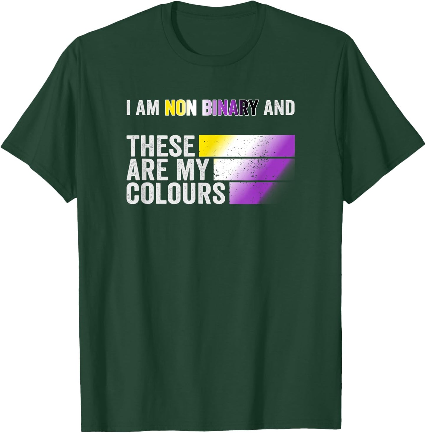 I am Non Binary and these are my colours T-Shirt - T-Shirt | Forest