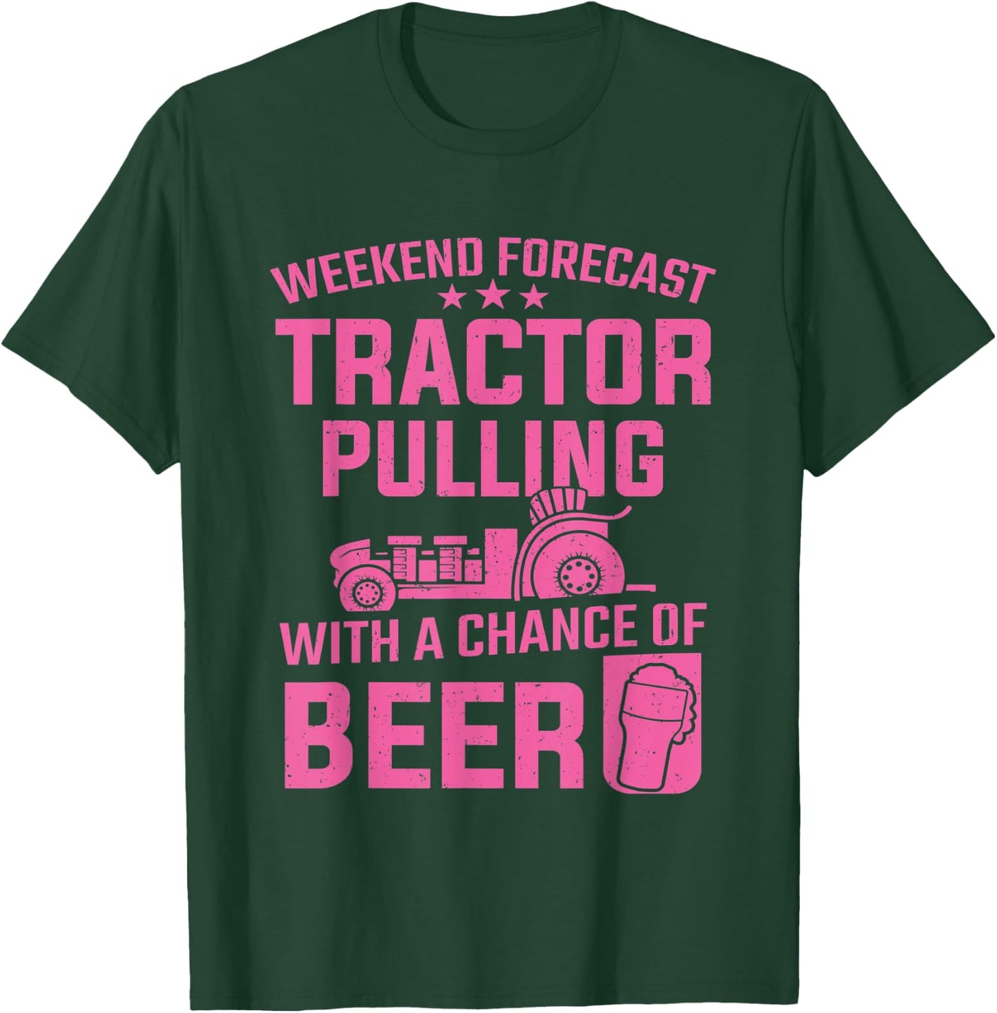 Tractor Pulling Weekend Forecast Tractor Pulling Women T-Shirt - T-Shirt | Forest