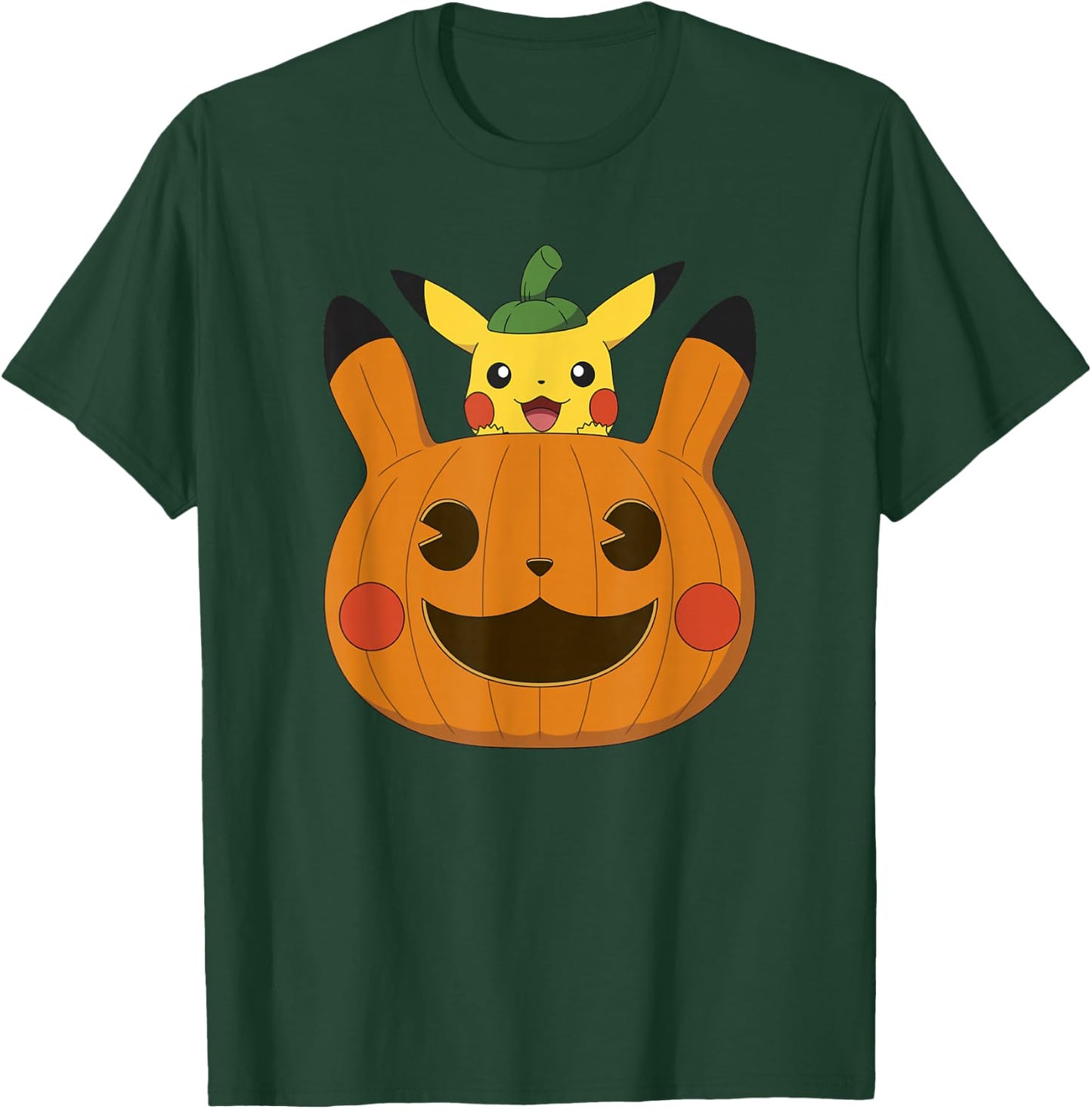 Pokémon Halloween Pikachu Cute Pumpkin Surprise T-Shirt - T-Shirt | Forest