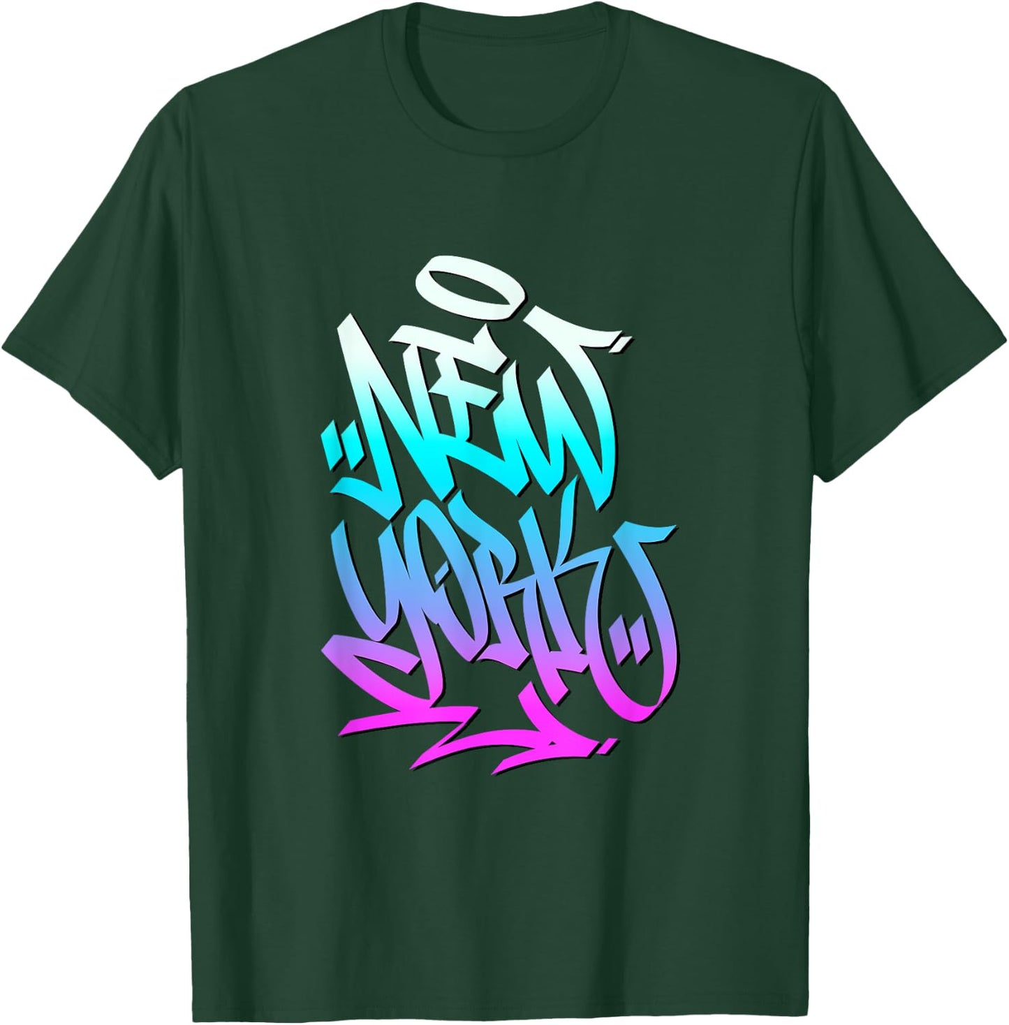 New York City Graffiti Art Style Illustration Graphic Design T-Shirt - T-Shirt | Forest