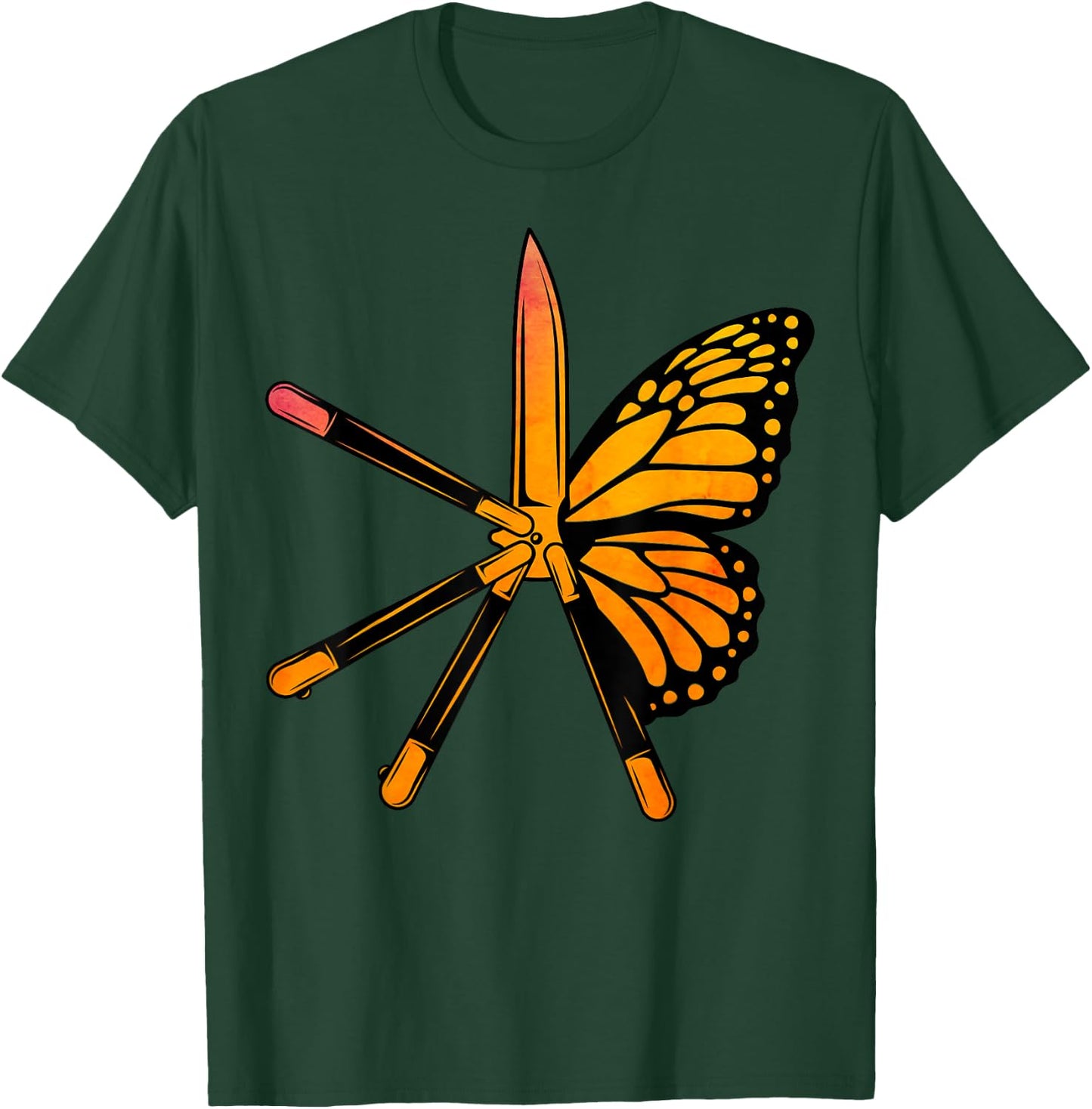 Butterfly Knife Balisong Quote T-Shirt - T-Shirt | Forest