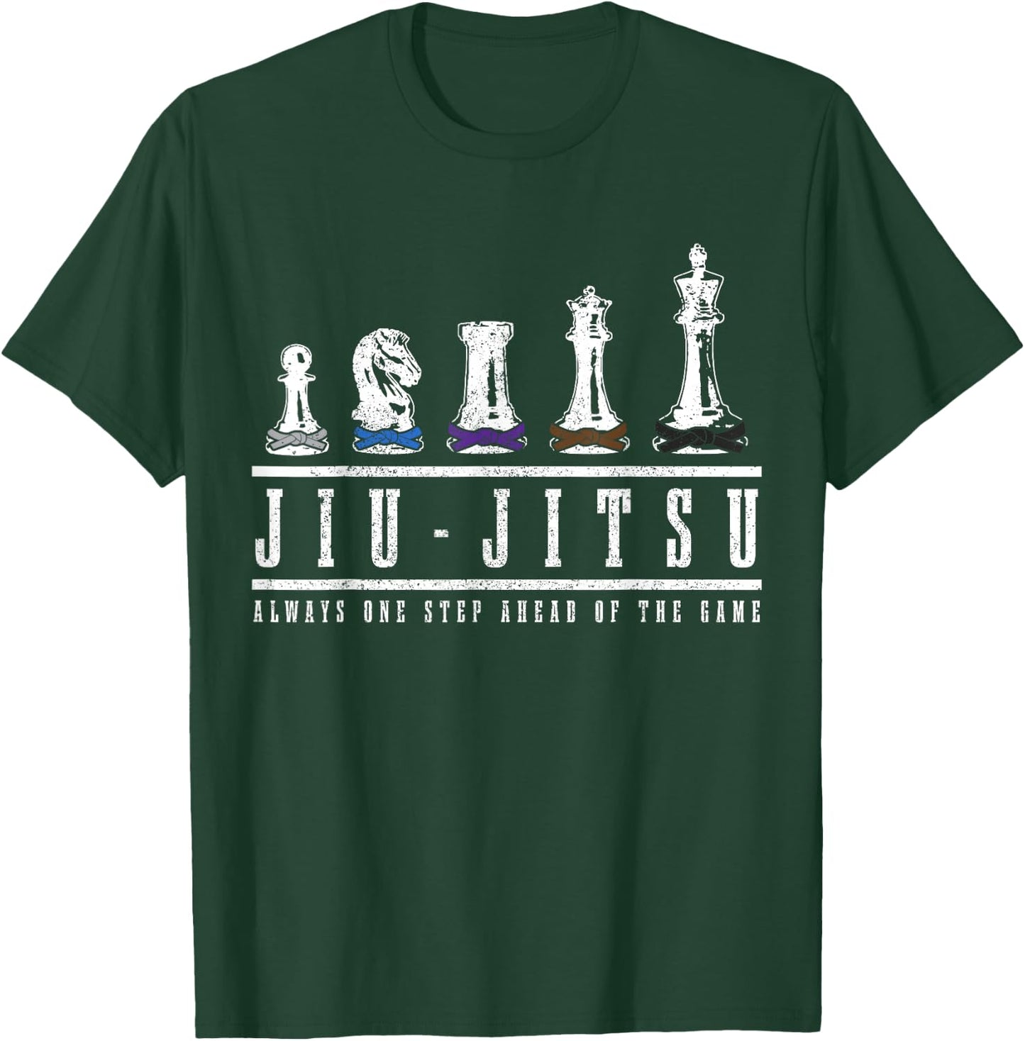 Jiu Jitsu Chess Black Belt MMA Mixed Martial Arts T-Shirt - T-Shirt | Forest
