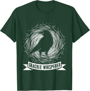 Blackbird Grackle Whisperer Design for Birdwatcher T-Shirt - T-Shirt | Forest