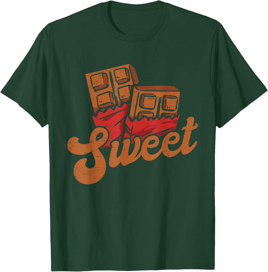 Sweet Chocolate Sweet Cocoa Dark Bar Lover T-Shirt - T-Shirt | Forest
