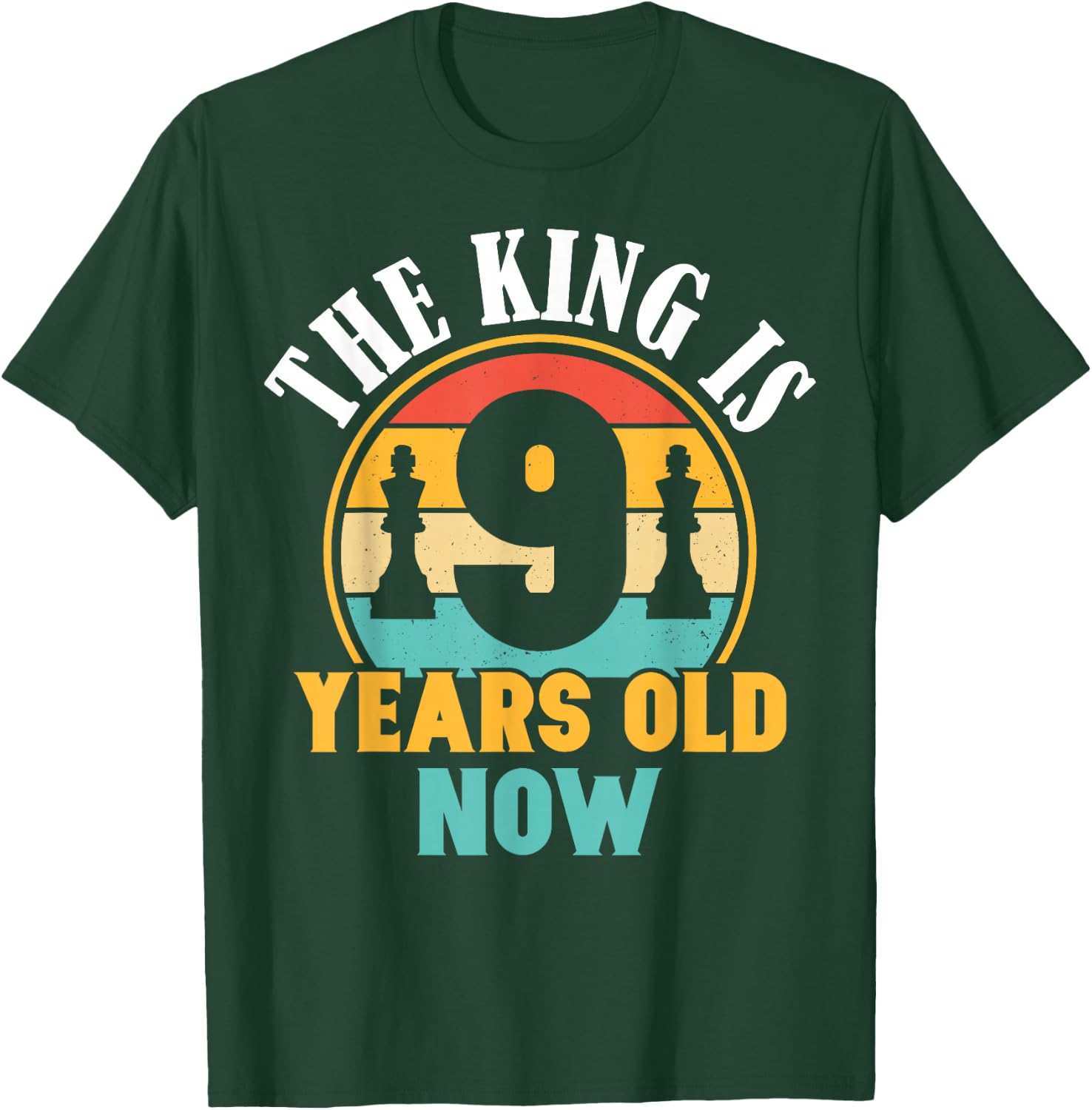 Chess Lover 9th Birthday Chess 9 Years Old Boy Birthday T-Shirt - T-Shirt | Forest