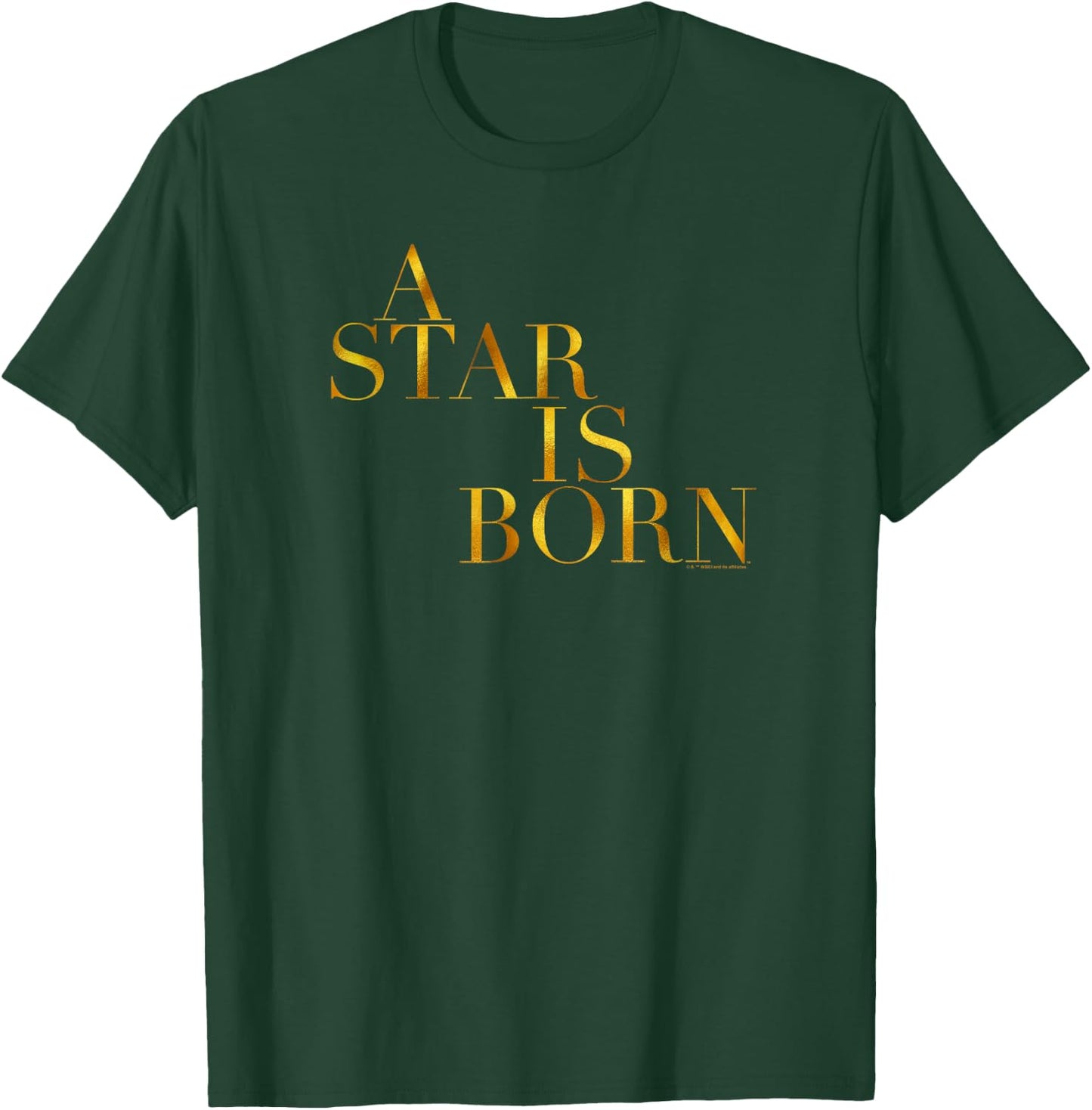 WB100 A Star Is Born Classic Gold Movie Logo T-Shirt - T-Shirt | Forest