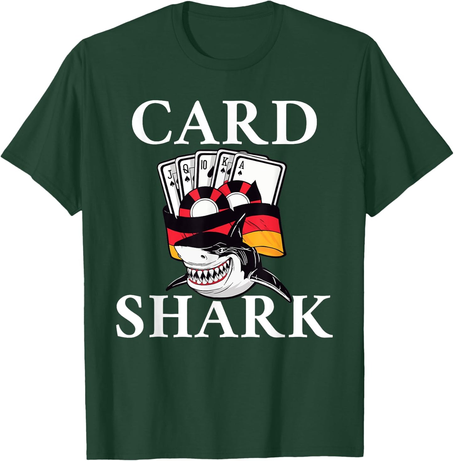 Card Shark Game Playing Cards Poker T-Shirt - T-Shirt | Forest