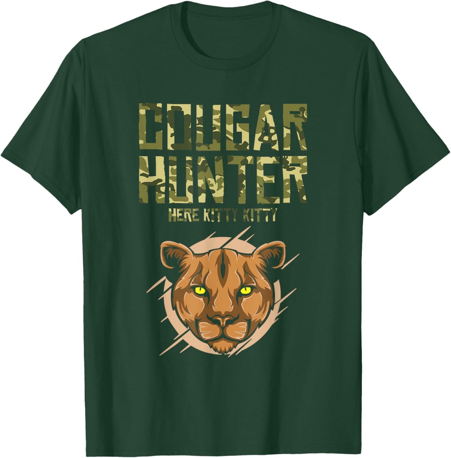 Cougar Hunter Wild Animal Hunt Big Cat Cougar Hunting Women T-Shirt - T-Shirt | Forest