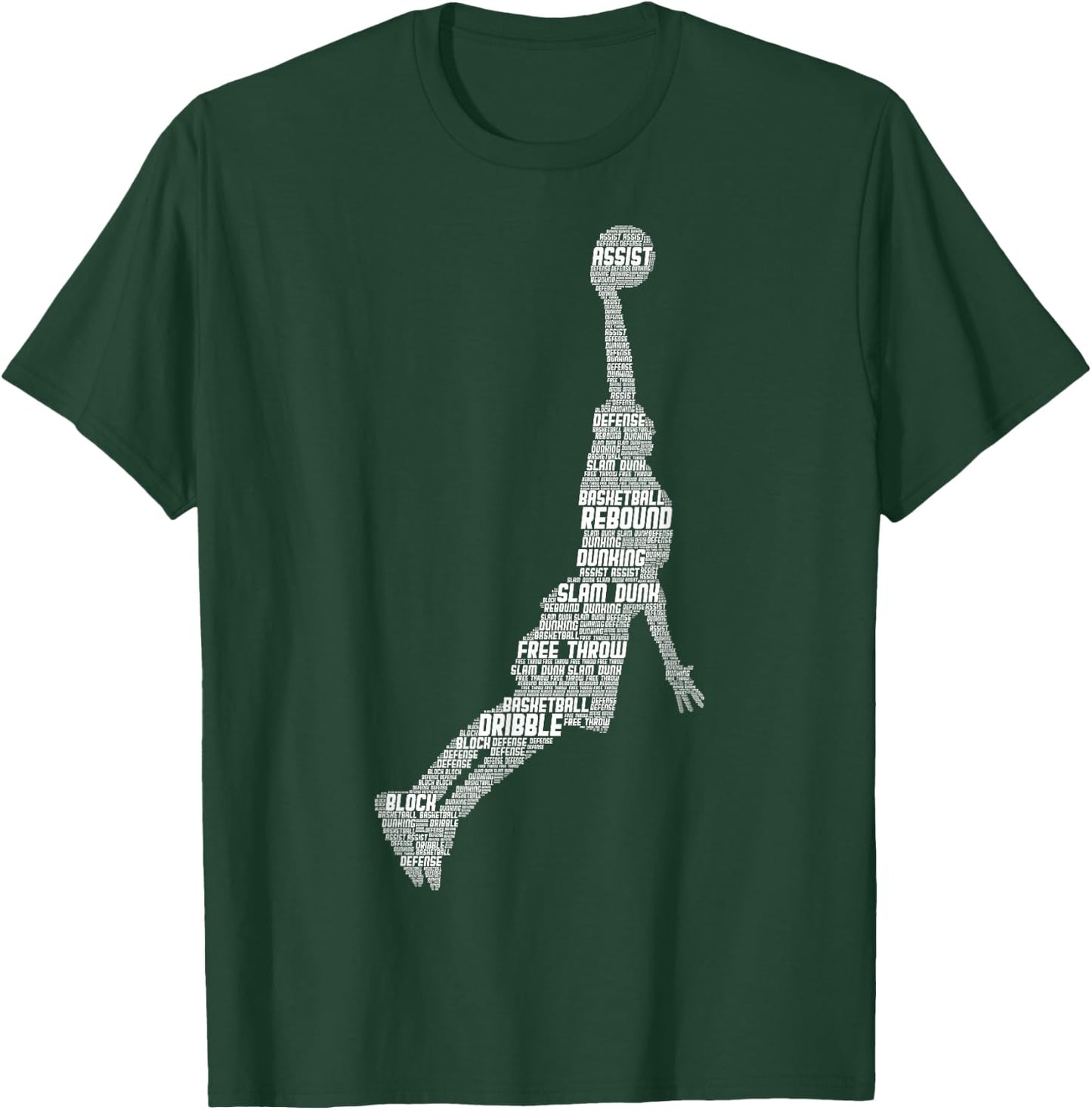 Basketball Basketball Boys Men Children T-Shirt - T-Shirt | Forest