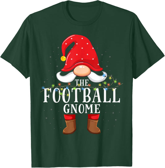 Football Gnome Matching Christmas Family Pajama T-Shirt - T-Shirt | Forest
