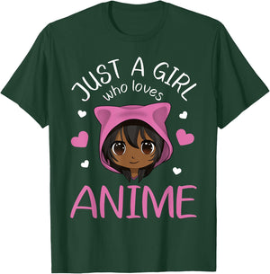 Just a Girl who Loves Anime African American Small T-Shirt - T-Shirt | Forest