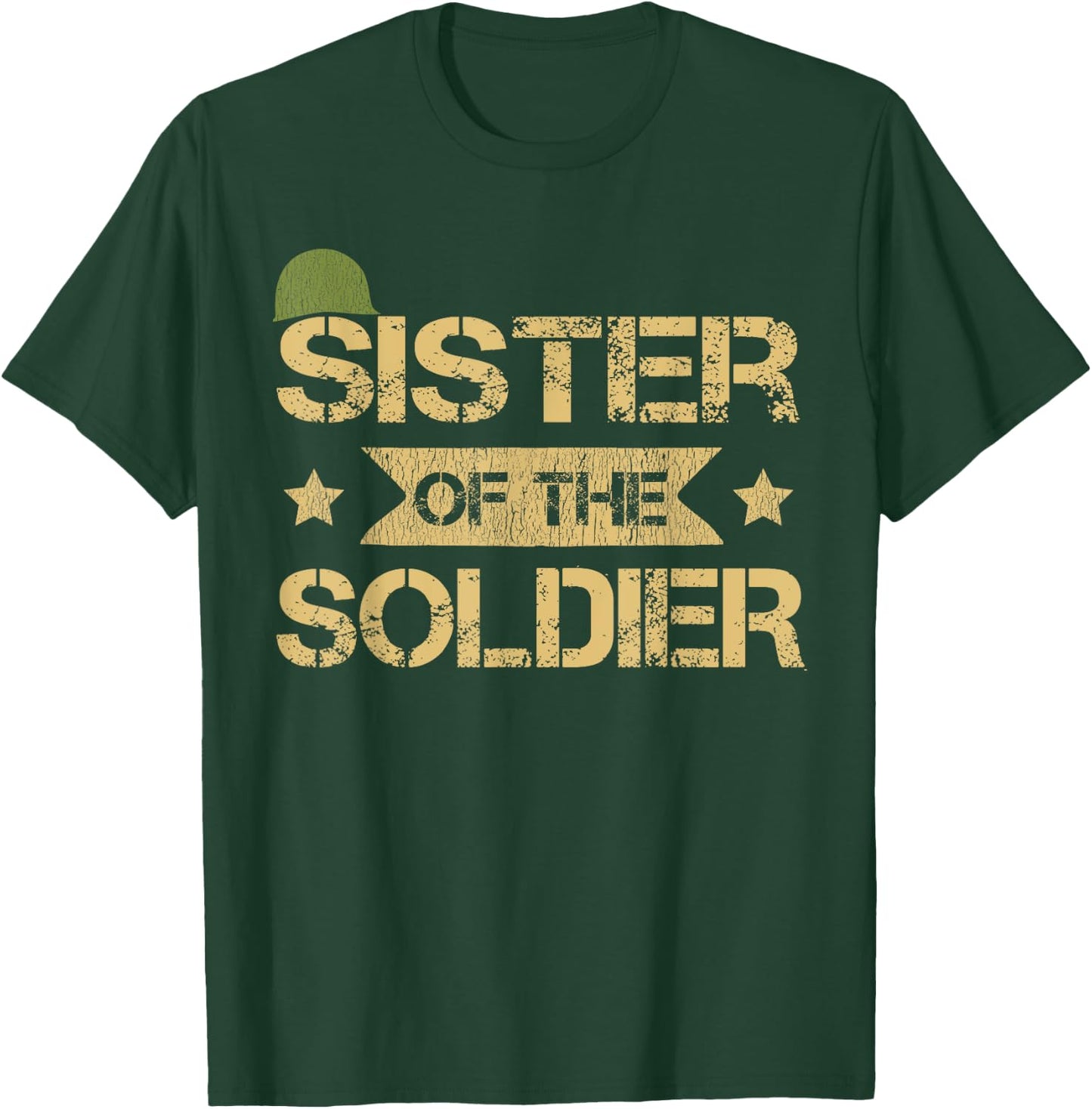Sister Of The Soldier Matching Family Army Birthday Party T-Shirt - T-Shirt | Forest