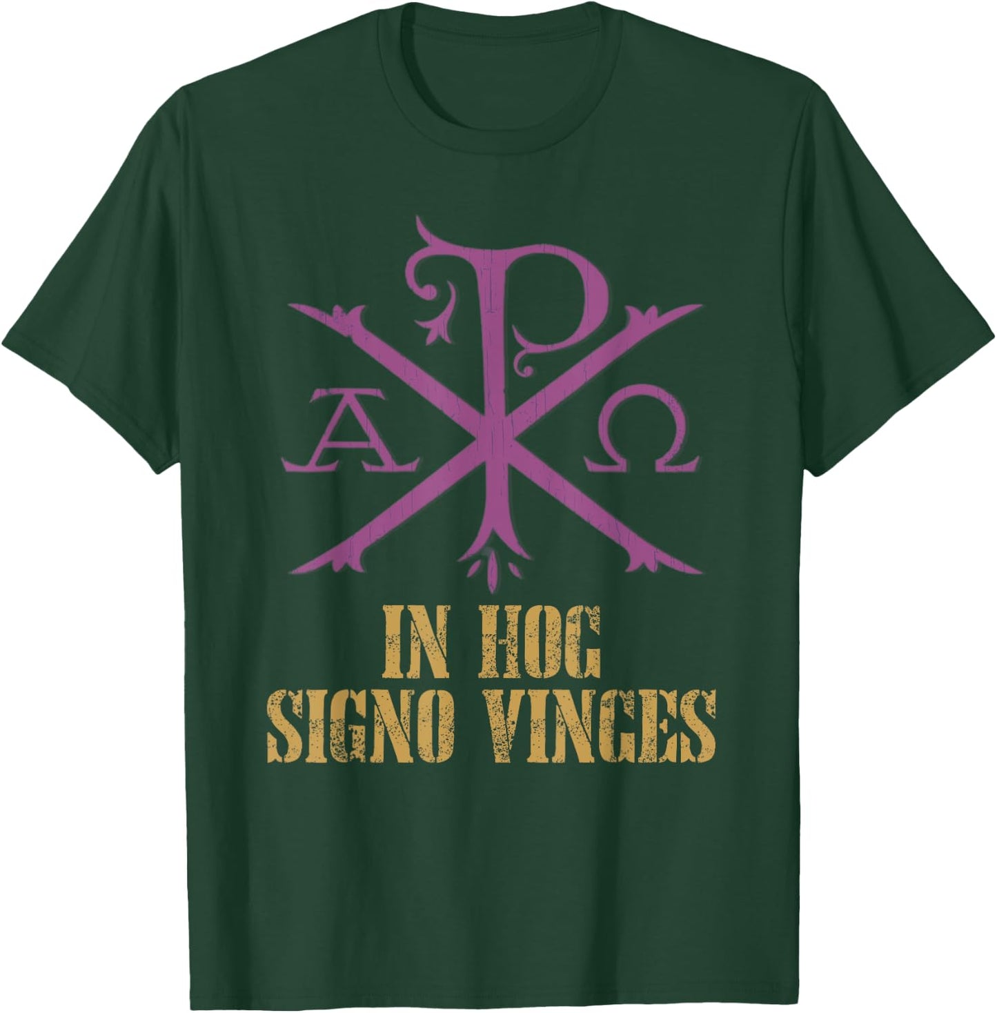 Chi Rho Christogram Catholic T-Shirt - T-Shirt | Forest