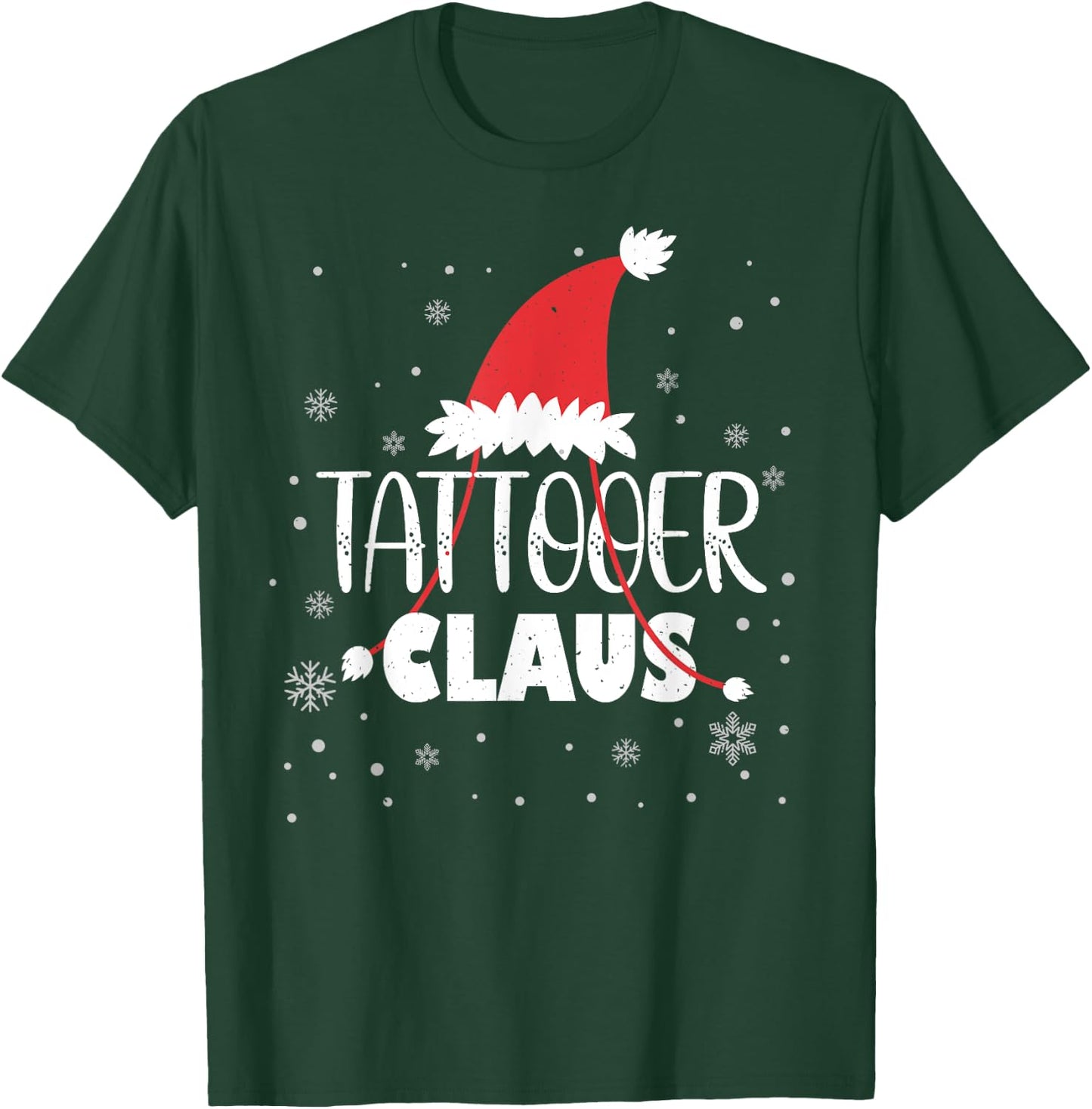 Tattooer Claus Santa Christmas Tattoo Artist T-Shirt - T-Shirt | Forest