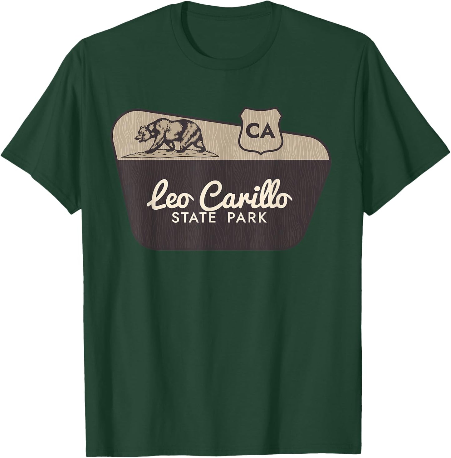 Leo Carillo State Park California Welcome Sign Vacation T-Shirt - T-Shirt | Forest