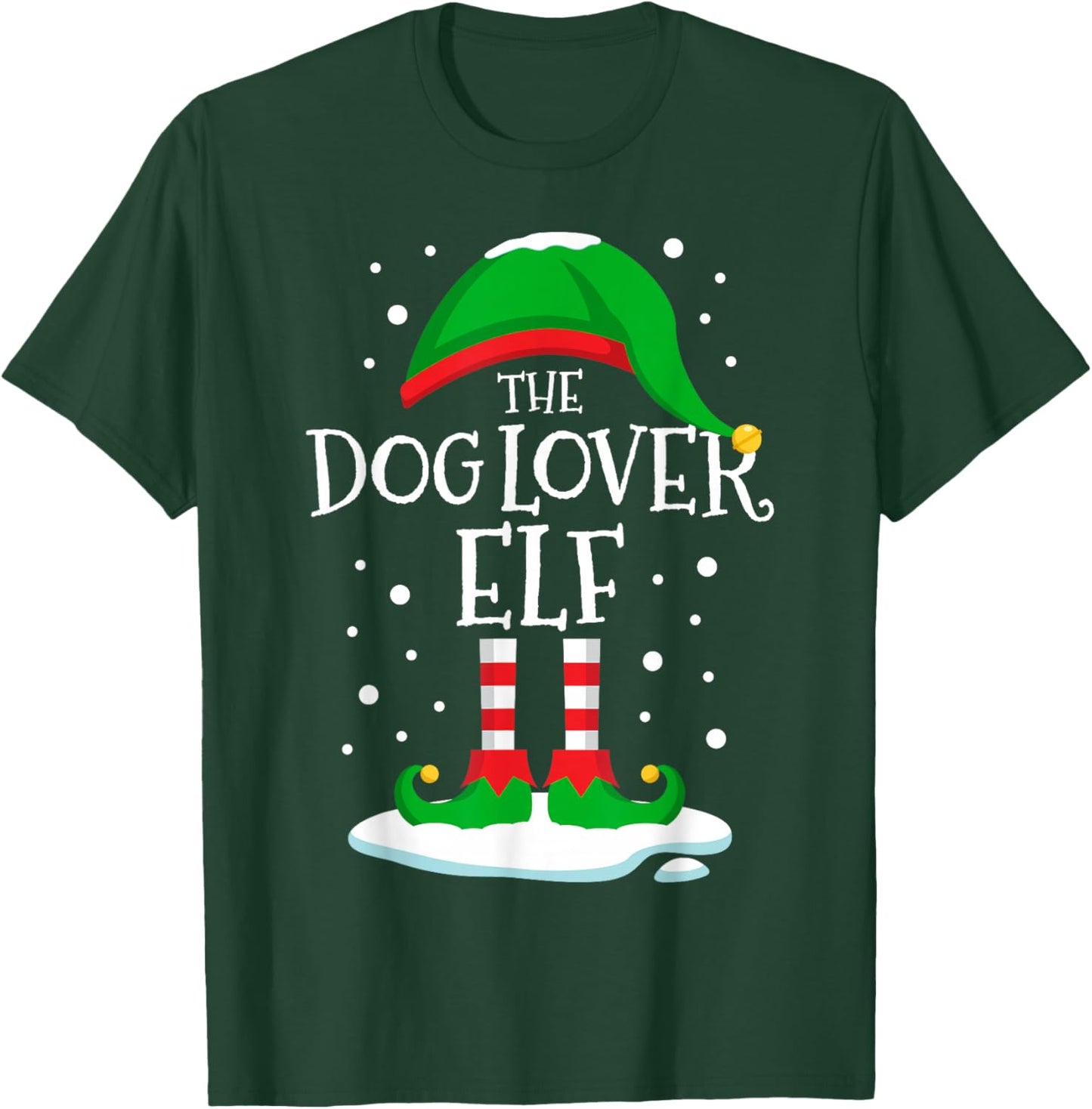 The Dog Lover Elf Christmas Family Matching Xmas Dog Mom Dad T-Shirt - T-Shirt | Forest