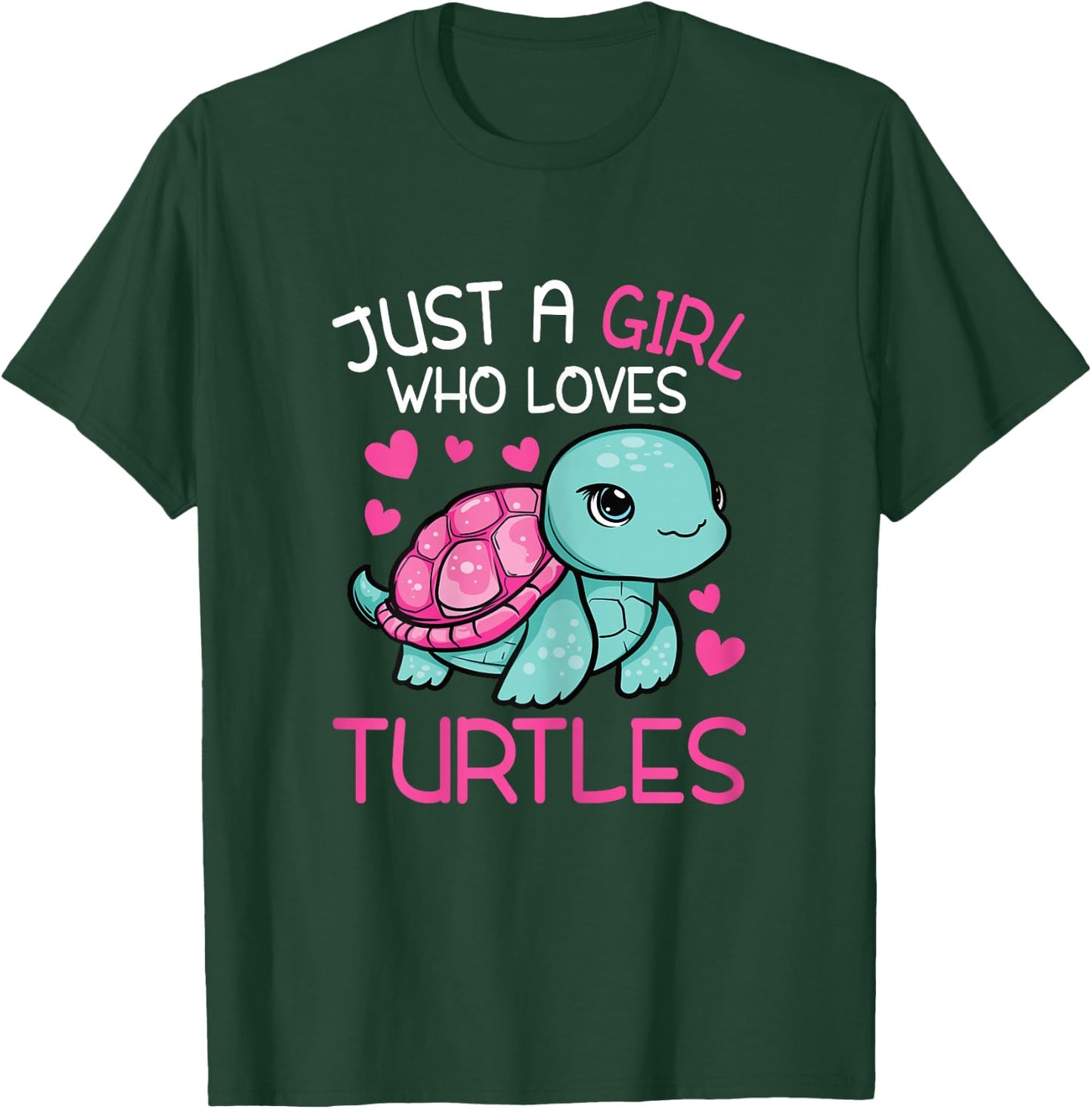 Just A Girl Who Loves Turtles Sea Turtle Lover Kids Toddlers T-Shirt - T-Shirt | Forest