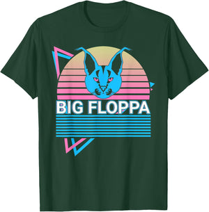 Big Floppa Caracal Cat Meme Retro Men Women Girls Kids T-Shirt - T-Shirt | Forest