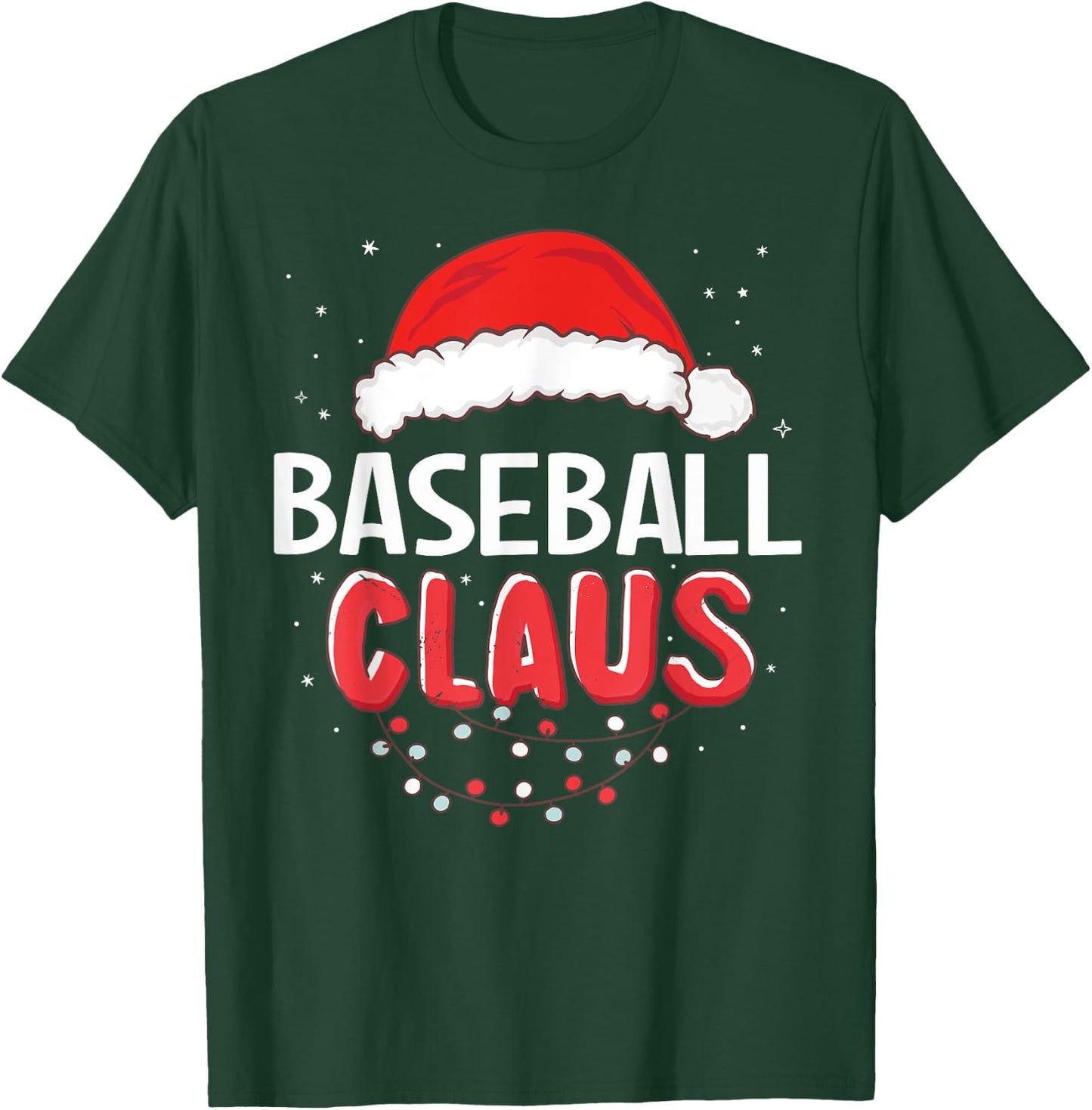 Baseball Santa Claus Christmas Matching Costume T-Shirt - T-Shirt | Forest