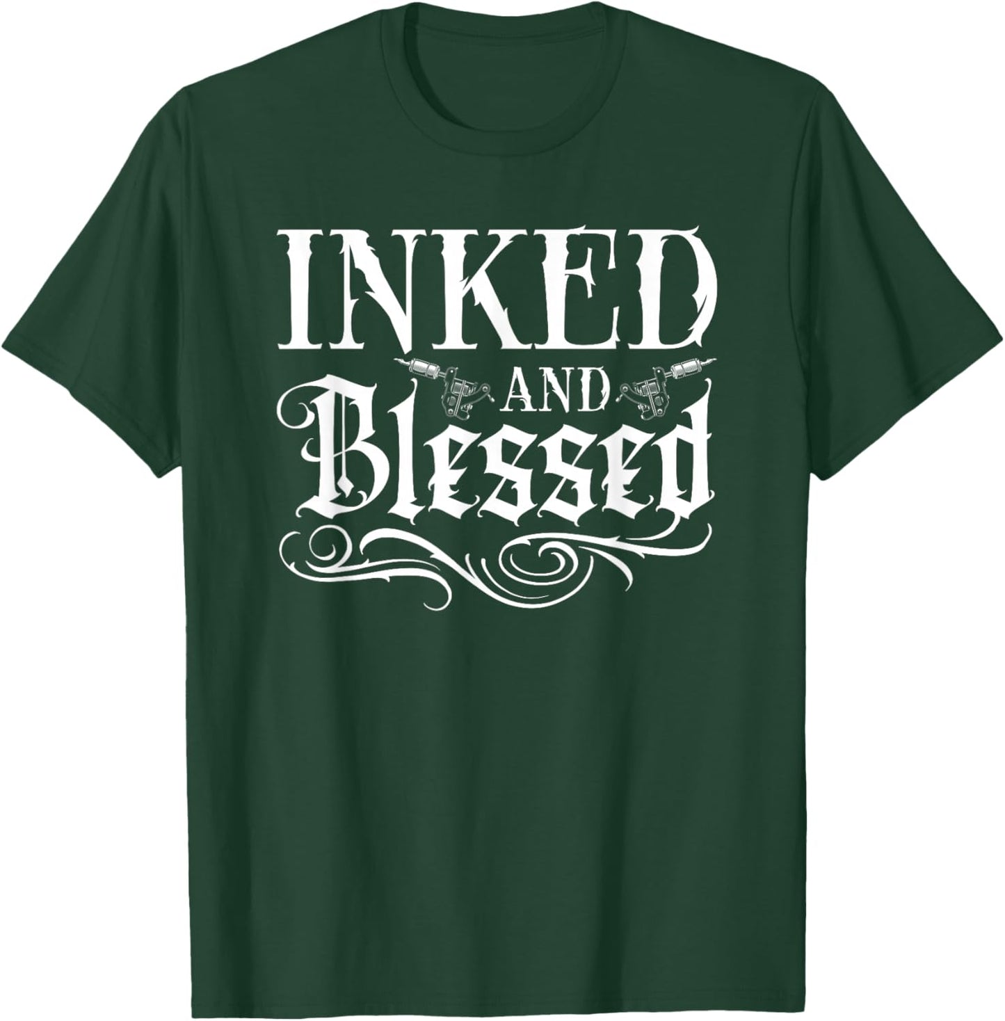 Inked And Blessed Tattoo Ink T-Shirt - T-Shirt | Forest