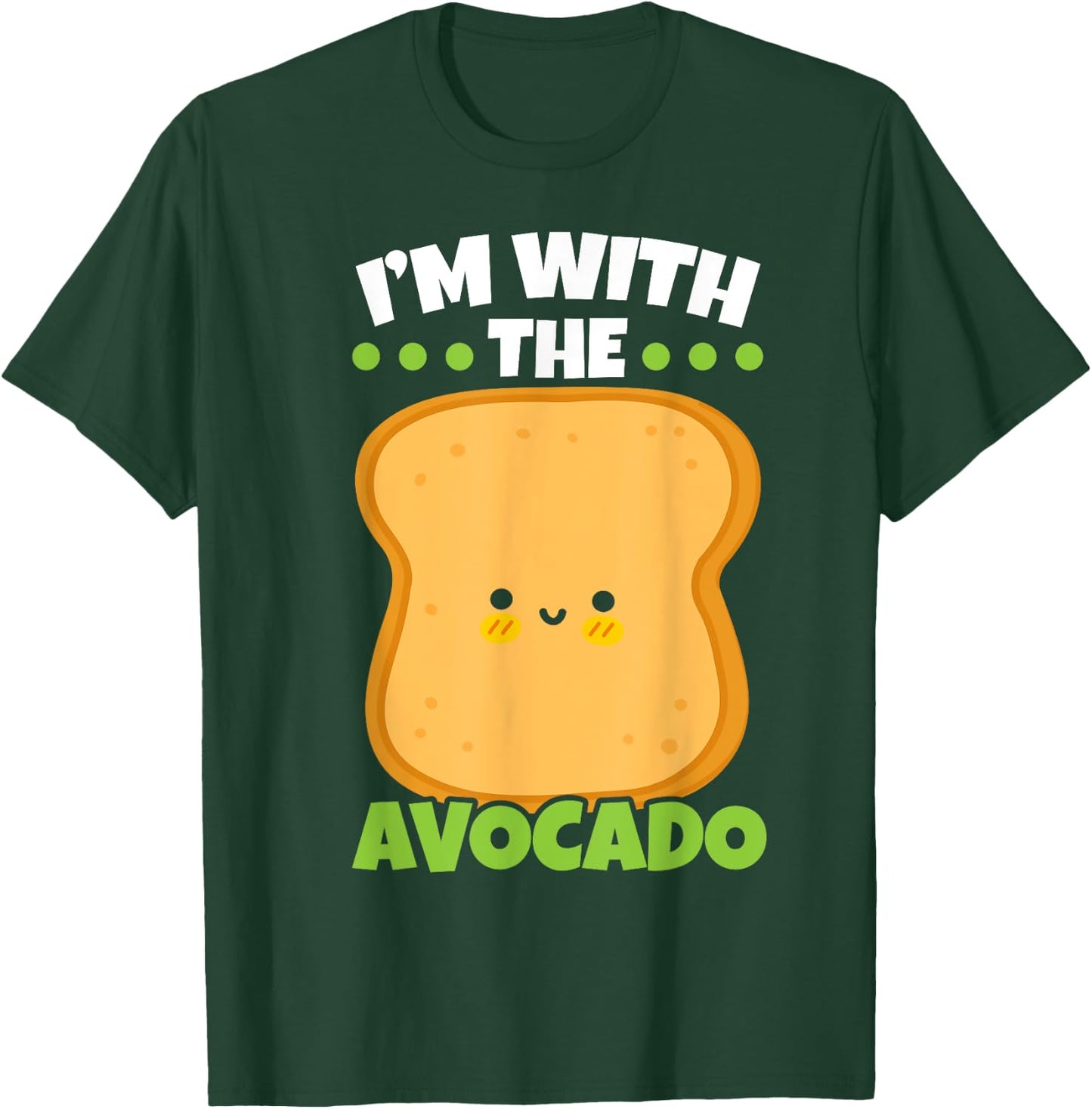 I'm With The Avocado Toast Bread Halloween Matching Couples T-Shirt - T-Shirt | Forest