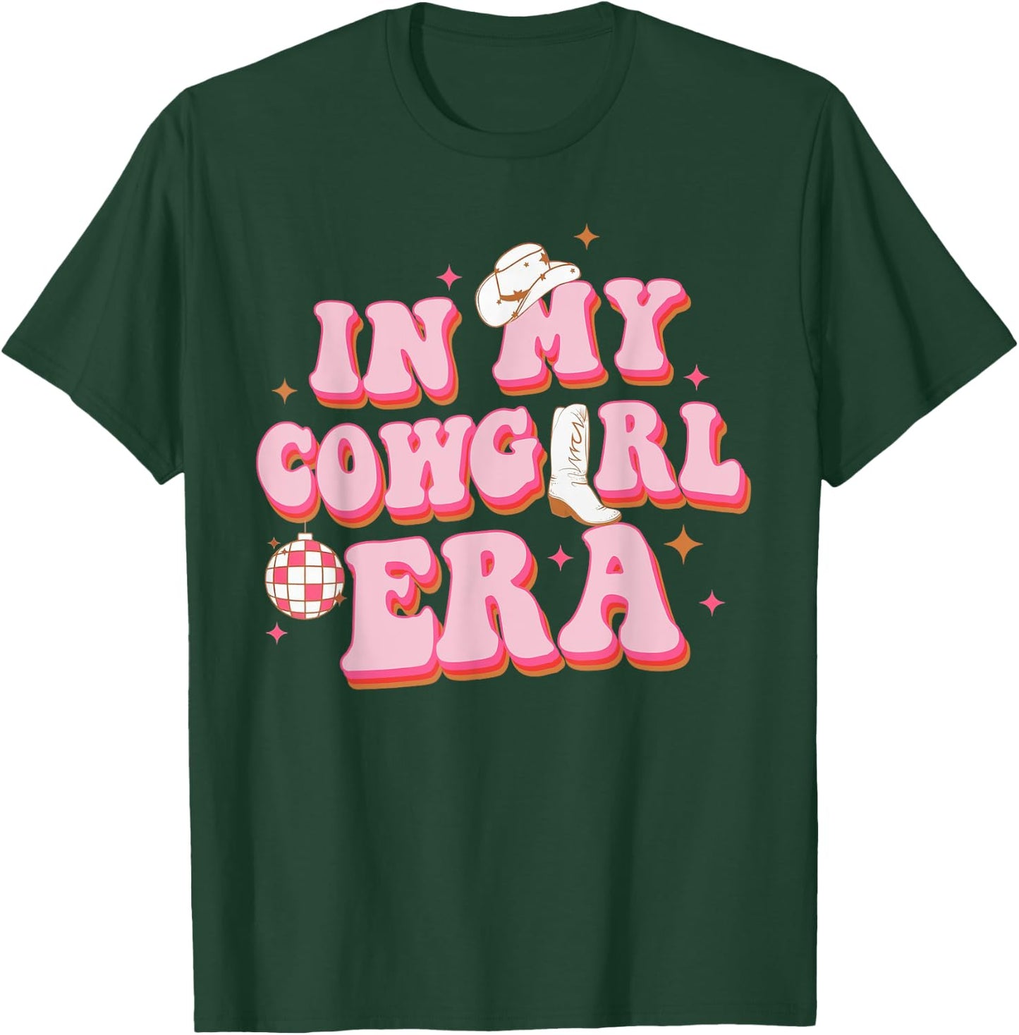 In My Cowgirl Era Groovy Rodeo Western Country Southern T-Shirt - T-Shirt | Forest