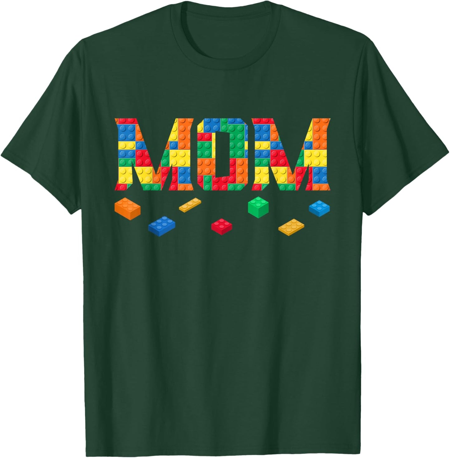 Master Builder Mom Birthday Boy Building Bricks Blocks Party T-Shirt - T-Shirt | Forest